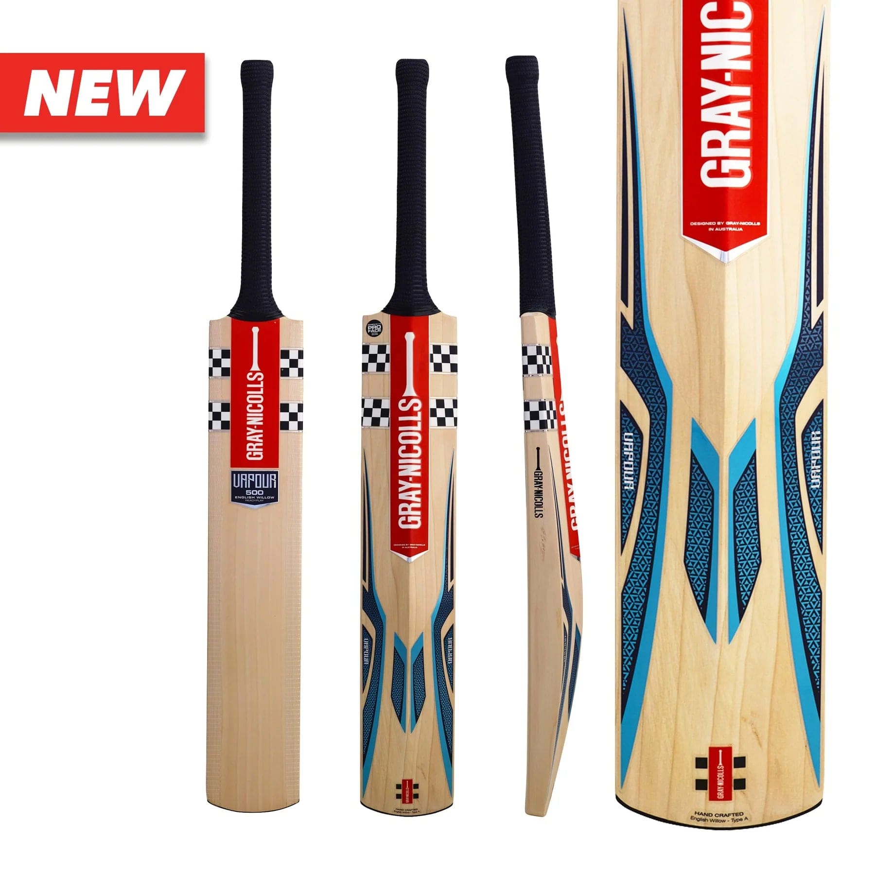 Gray Nicolls Vapour 500 RPlay Junior Cricket Bat - Lightweight English Willow for Youth Players - Perfect for Practice Matches & Training Sessions