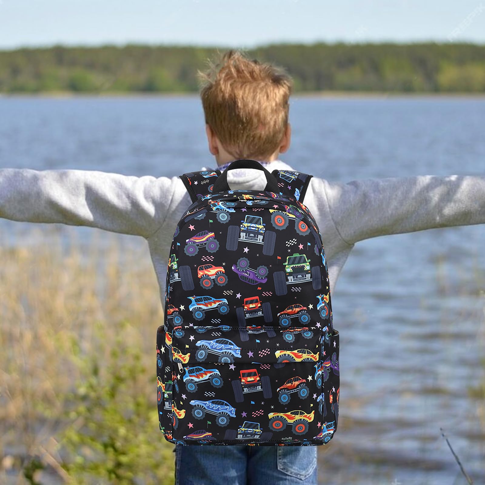 LEDAOU Kids Backpack for Boys & Girls - Lightweight Preschool & Kindergarten School Bookbag with Adjustable Chest Strap - Perfect for Daycare, Travel & Outdoor Adventures