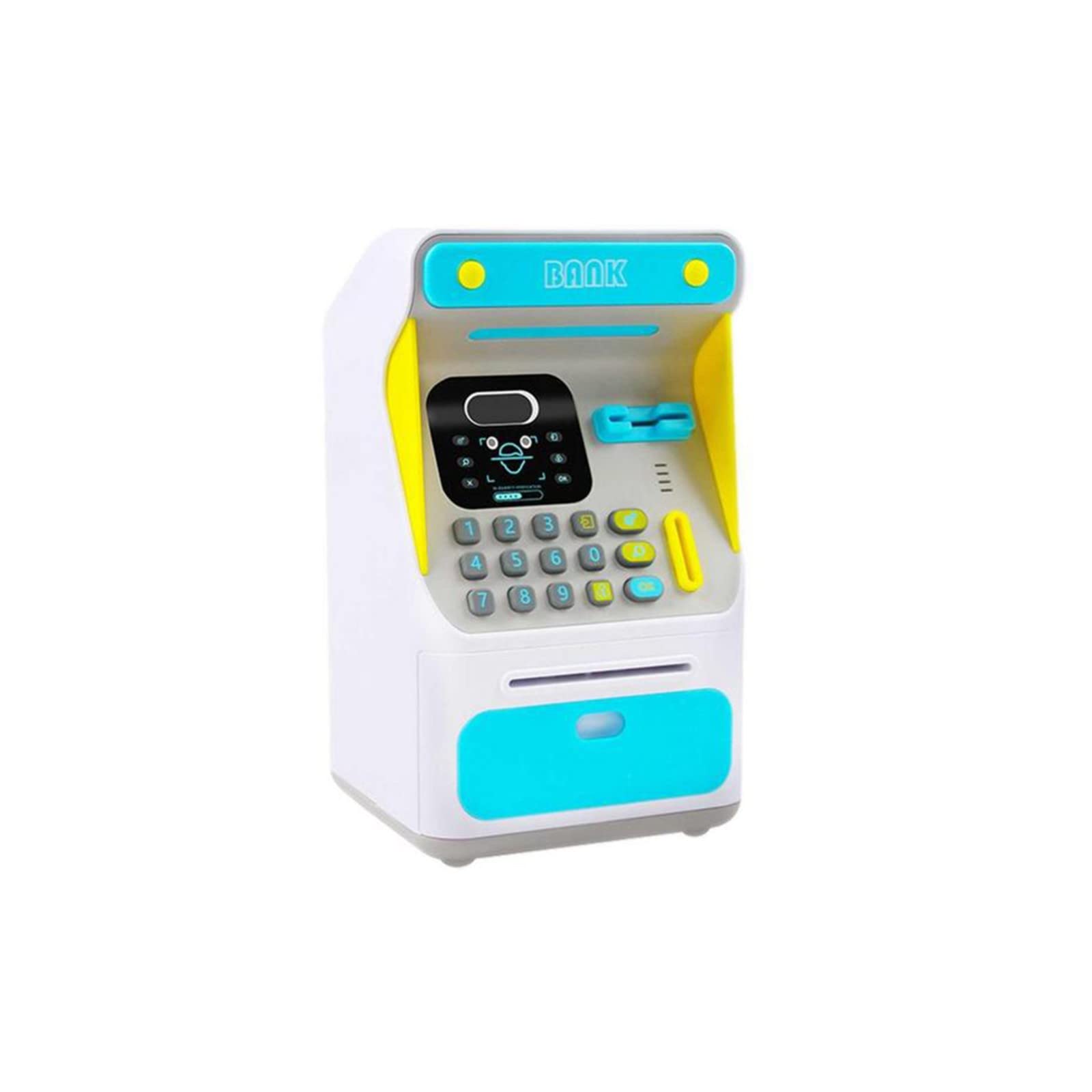 YZZSJC Electronic Piggy Bank with Face Recognition & Password Protection - Digital ATM Money Saving Box for Kids, Auto Roll Cash Deposit - Perfect for Birthday Gifts, Financial Education & Home Savings