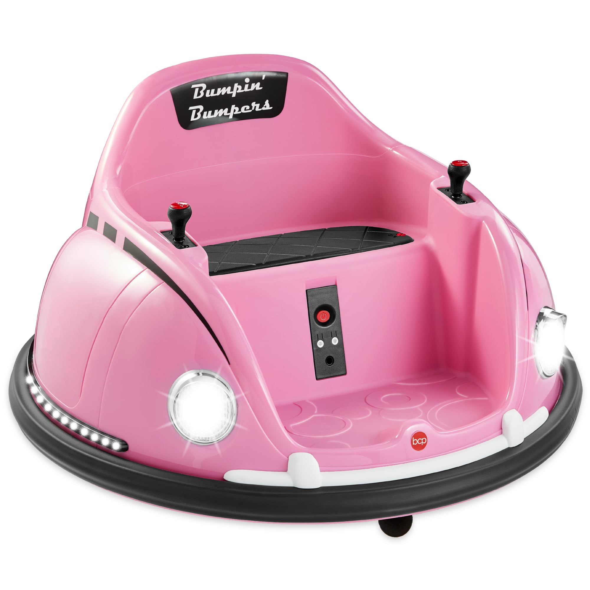 Best Choice Products 6V Electric Kids Ride On Bumpin Bumper Car with Parent Remote Control - 360 Degree Spinning, LED Lights & Fun Sounds for Ages 1.5-6 Years (Pink) | Perfect for Indoor Playrooms, Birthday Parties & Backyard Fun