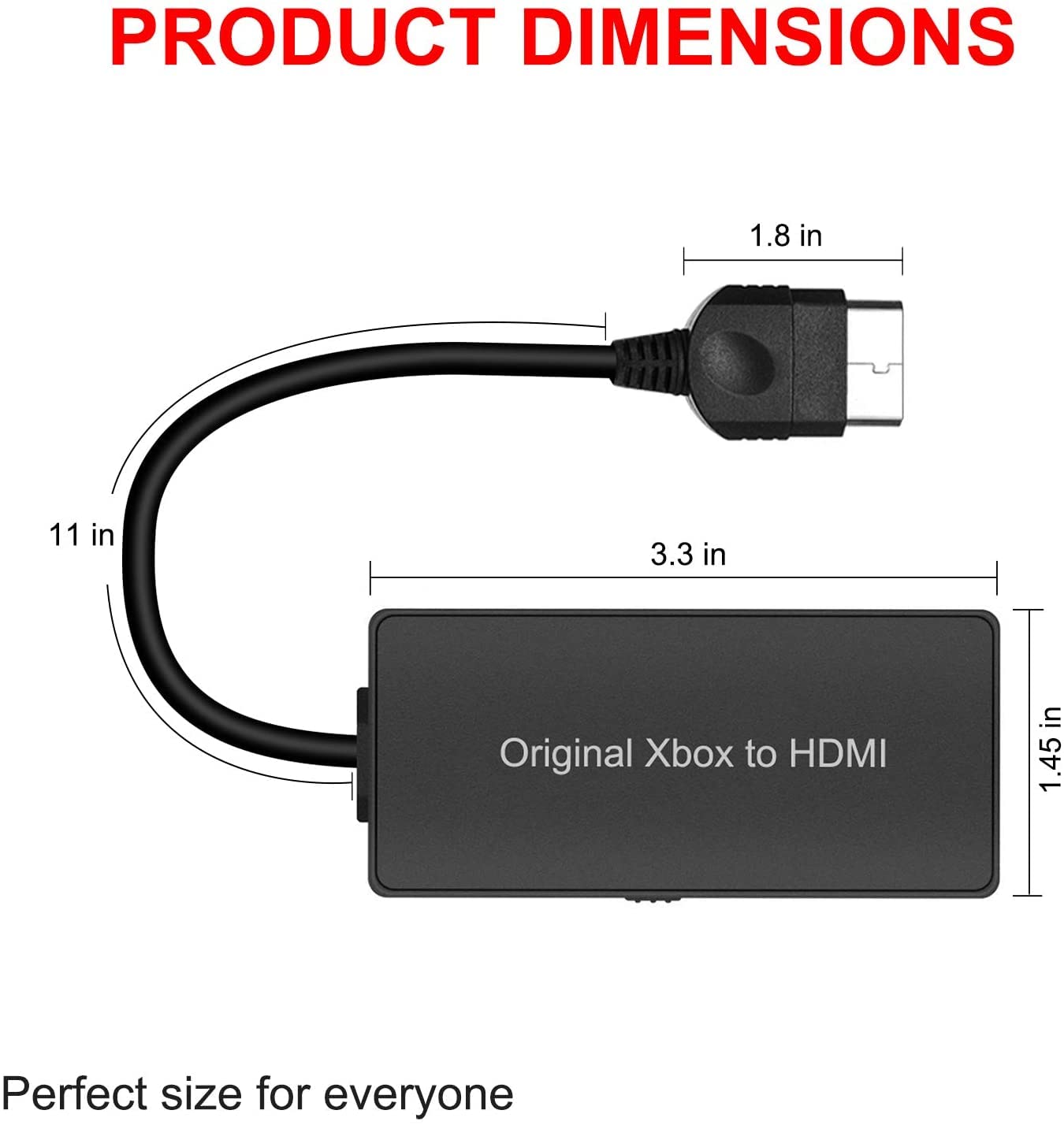 Original Xbox to HDMI Converter - Convert YPbPR to Digital HDMI Signal for Enhanced Gaming | Compatible with Original Xbox for Crisp HD Video & Audio | Perfect for Retro Gaming & Home Theater Setups