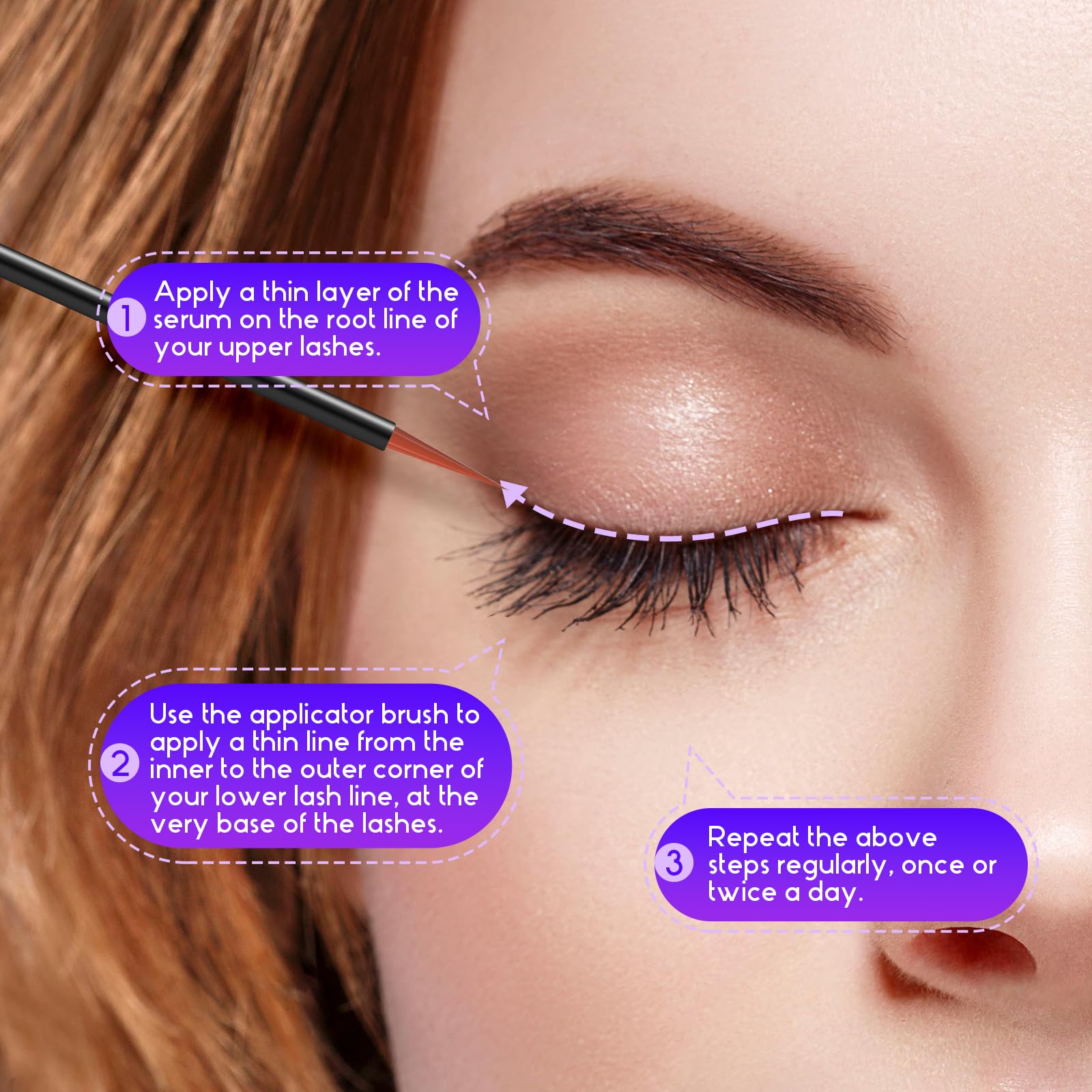 Premium Eyelash Growth Serum & Eyebrow Enhancer - Advanced Formula for Longer, Thicker, Fuller Lashes & Brows | Natural Lash Boost Serum for Daily Use | Perfect for Nighttime Care & Special Occasions