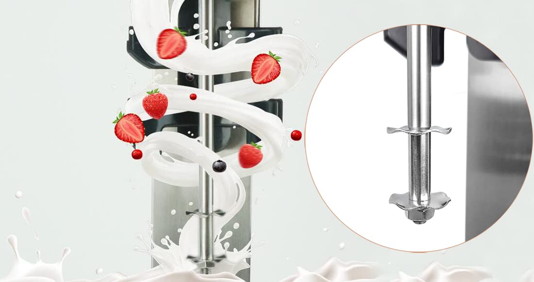 INTSUPERMAI Commercial Electric Milkshake Maker - Double Head Smoothie Blender with 2 Stainless Steel Cups & Adjustable Speed - Perfect for Home, Cafes, Shake Bars & Restaurants (110V) - Make Delicious Milkshakes, Smoothies & Frozen Drinks