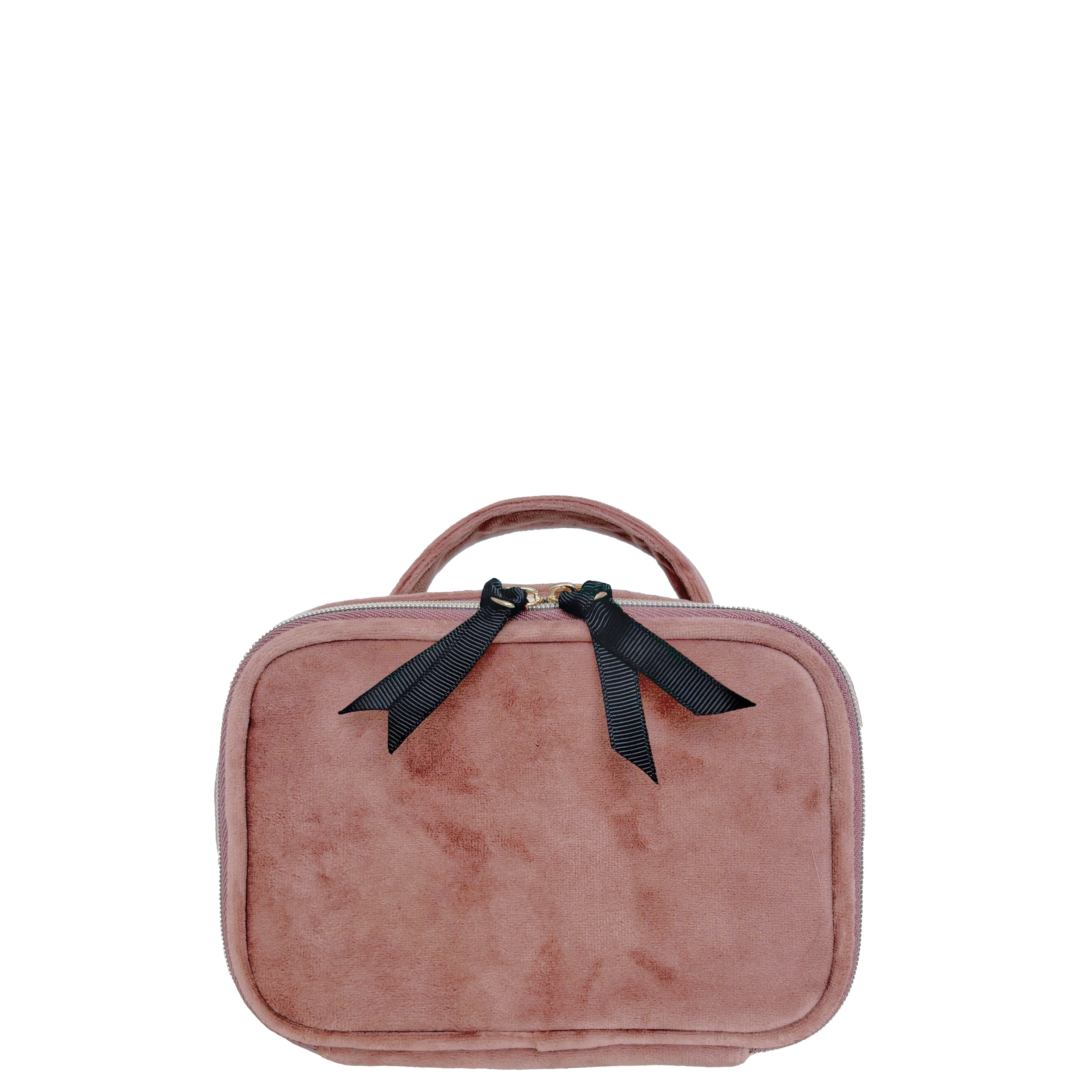 Weekly Pill Organizer with Handle - Pink Velvet Pill Box for Vitamins & Medication | Perfect for Travel, Home & Daily Use