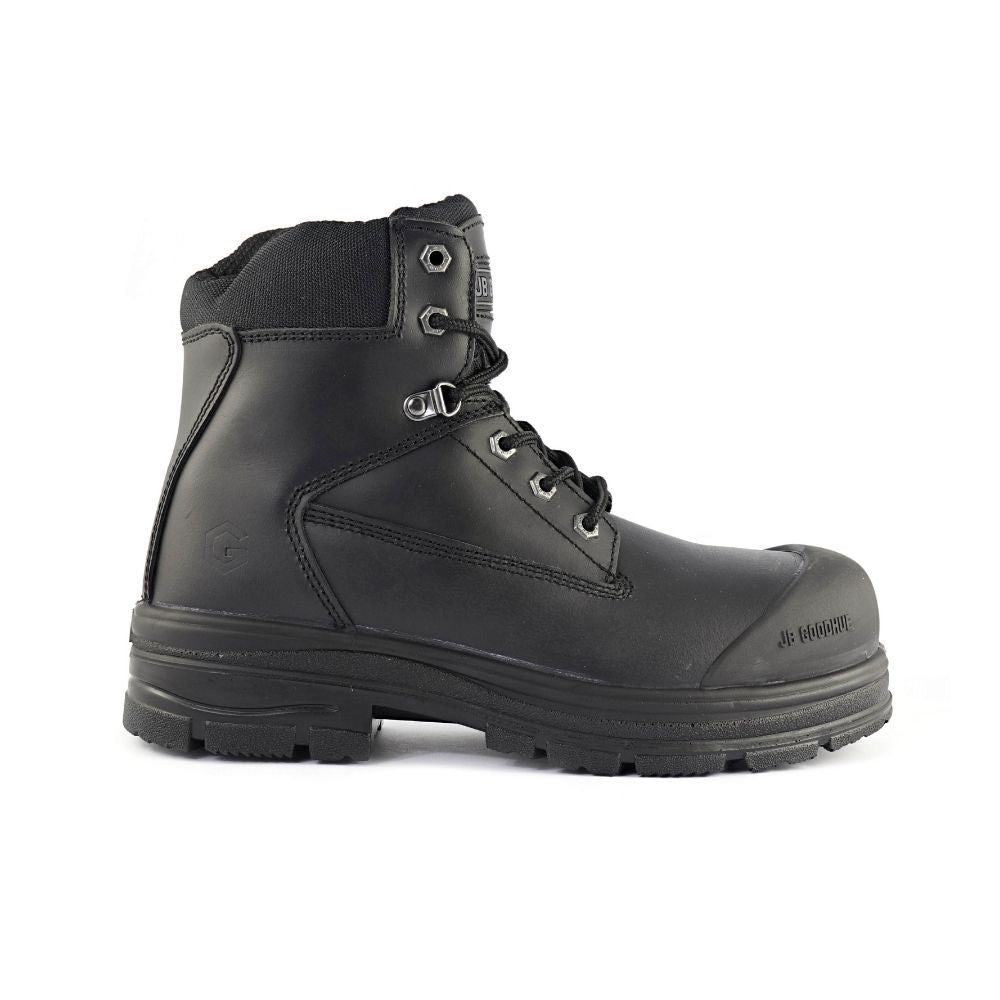 JB Goodhue Dash2 Men's 6-Inch Composite Toe Work Boots - Safety Shoes for Construction, Warehouse & Outdoor Work | Black (Model 14018) | ASTM F2413-11 Certified | Slip & Oil Resistant