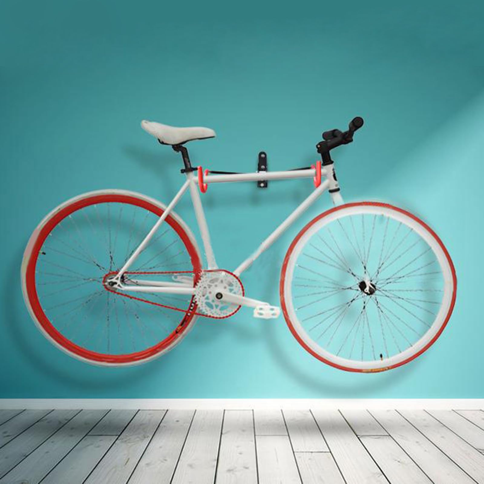 BWANGIAO Foldable & Adjustable Bike Wall Mount - Garage Bike Hanger Rack for Road Bikes | Space-Saving Bike Storage Solution for Home, Apartment & Garage Organization