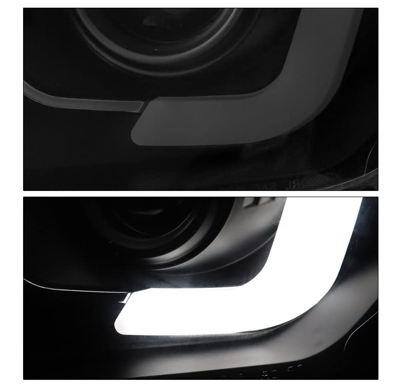 2014-2019 Toyota Tundra LED Projector Headlights - Black/Smoke Tube Style for Enhanced Night Visibility | Perfect for Off-Roading & Night Driving