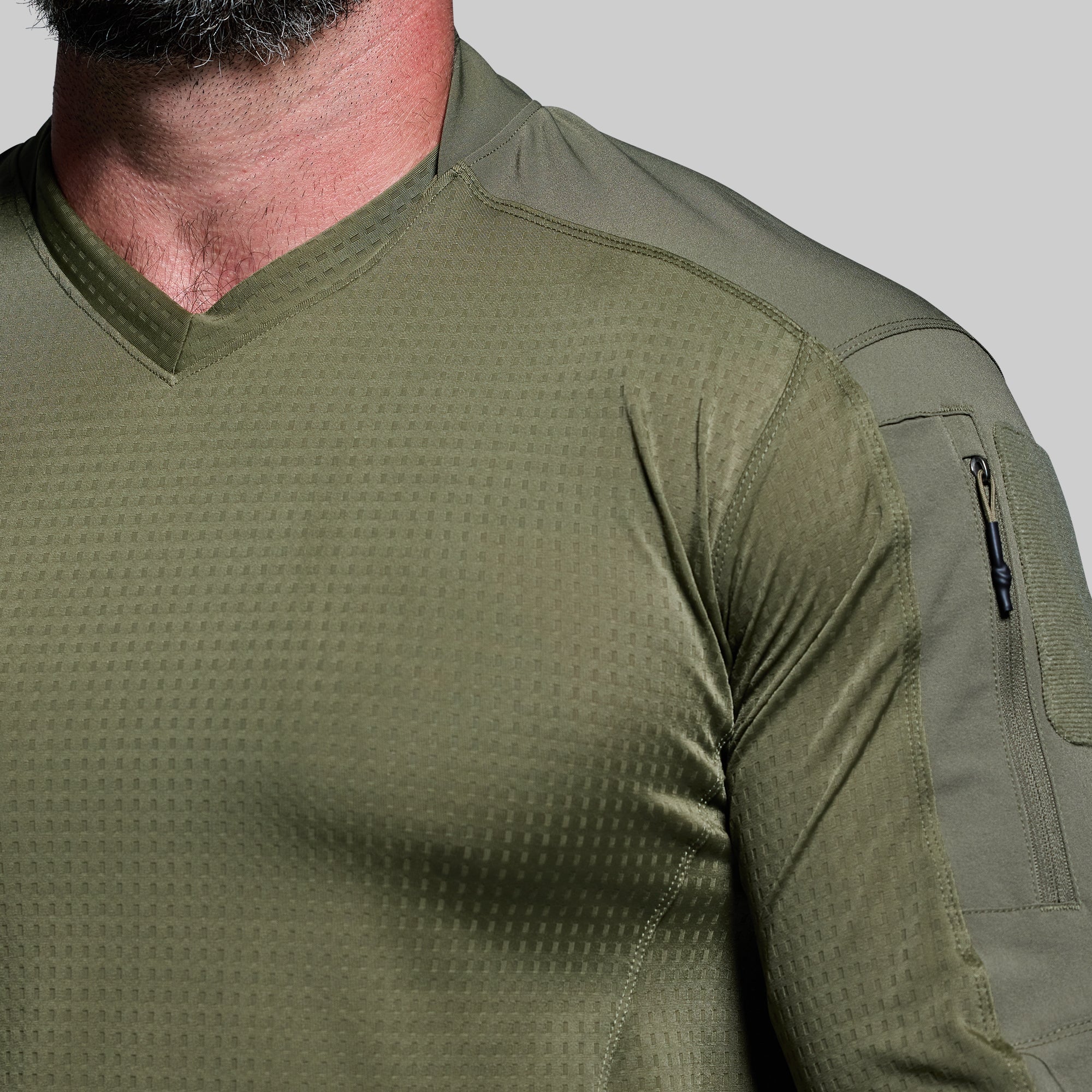 Long Sleeve Op Top Pro Tactical Shirt - OD Green Military Style Performance Shirt for Outdoor Activities, Airsoft, Hunting & Tactical Training