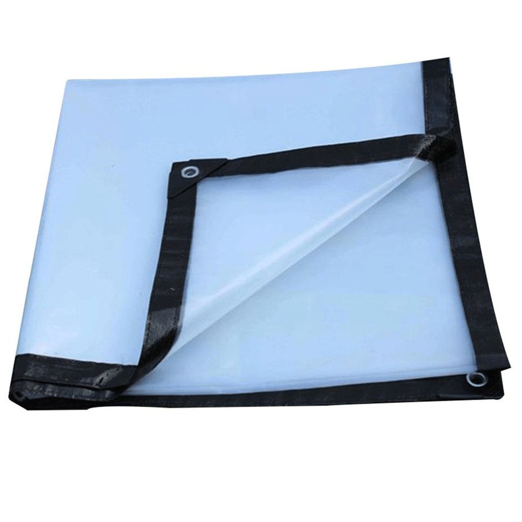 Clear Waterproof Greenhouse Cover - 90g/m2 Heavy Duty Transparent Tarpaulin for Outdoor Plants & Garden Protection (5x4m) - Perfect for Backyard Gardening, Plant Nurseries & Seasonal Crop Shelter