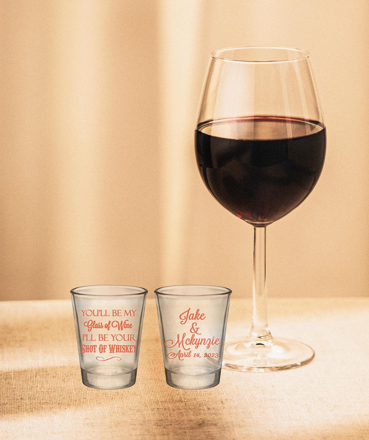 Personalized Wedding Shot Glasses - 