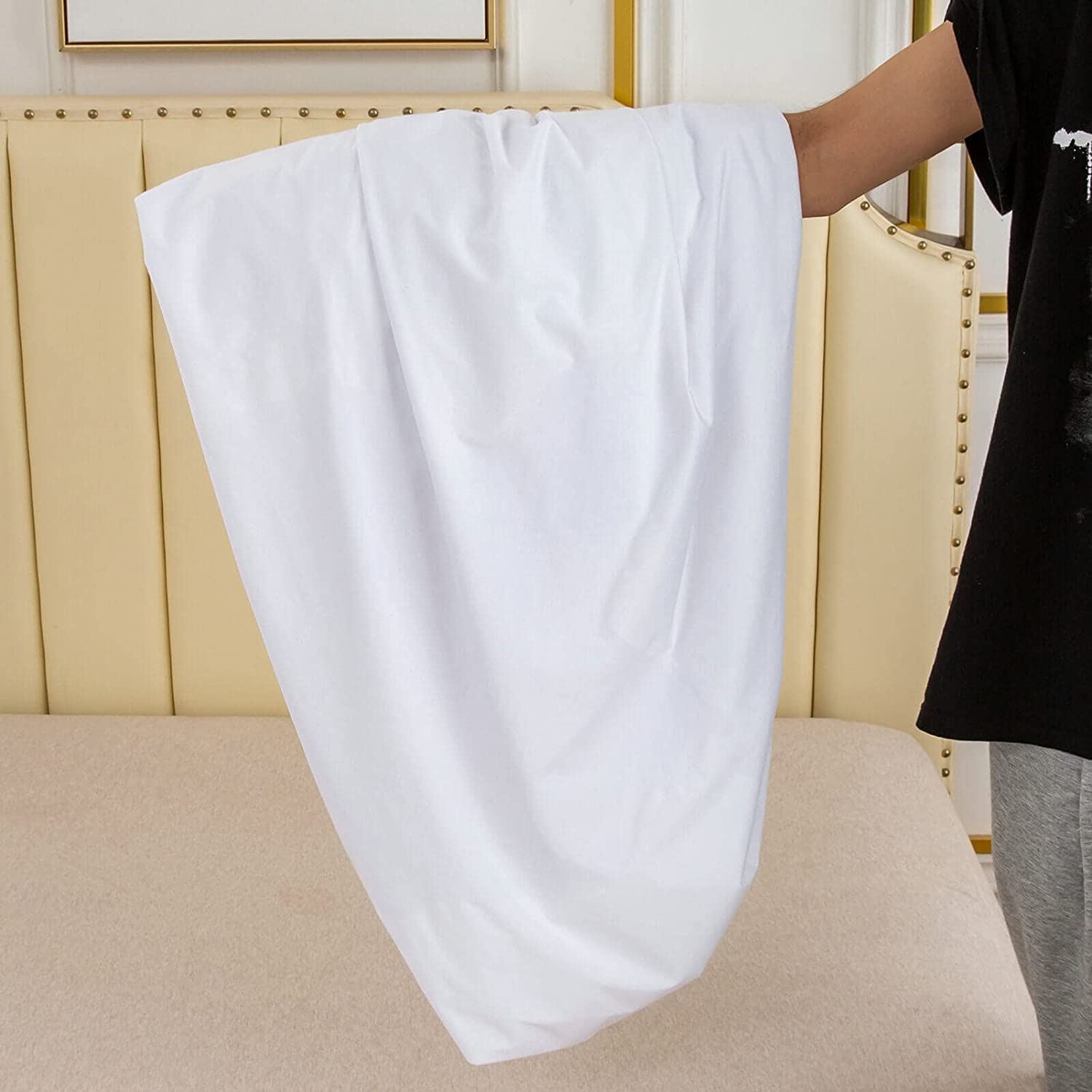 Waterproof RV King Mattress Protector - Fits 72x80 & 70x80 Narrow King Beds | Ultra Soft Stretch Jersey Cover with Skirt | Perfect for Campers, Travel Trailers & Mobile Homes