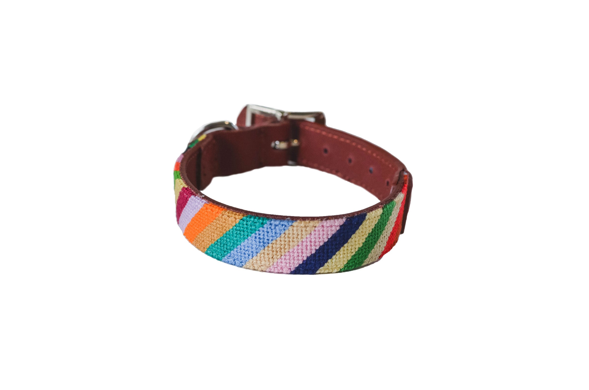 Stylish Mini Needlepoint Dog Collar - Handmade Pet Collar with Adjustable Buckle | Perfect for Small Dogs, Puppies & Fashionable Pet Accessories | Great for Walks, Photos & Special Occasions
