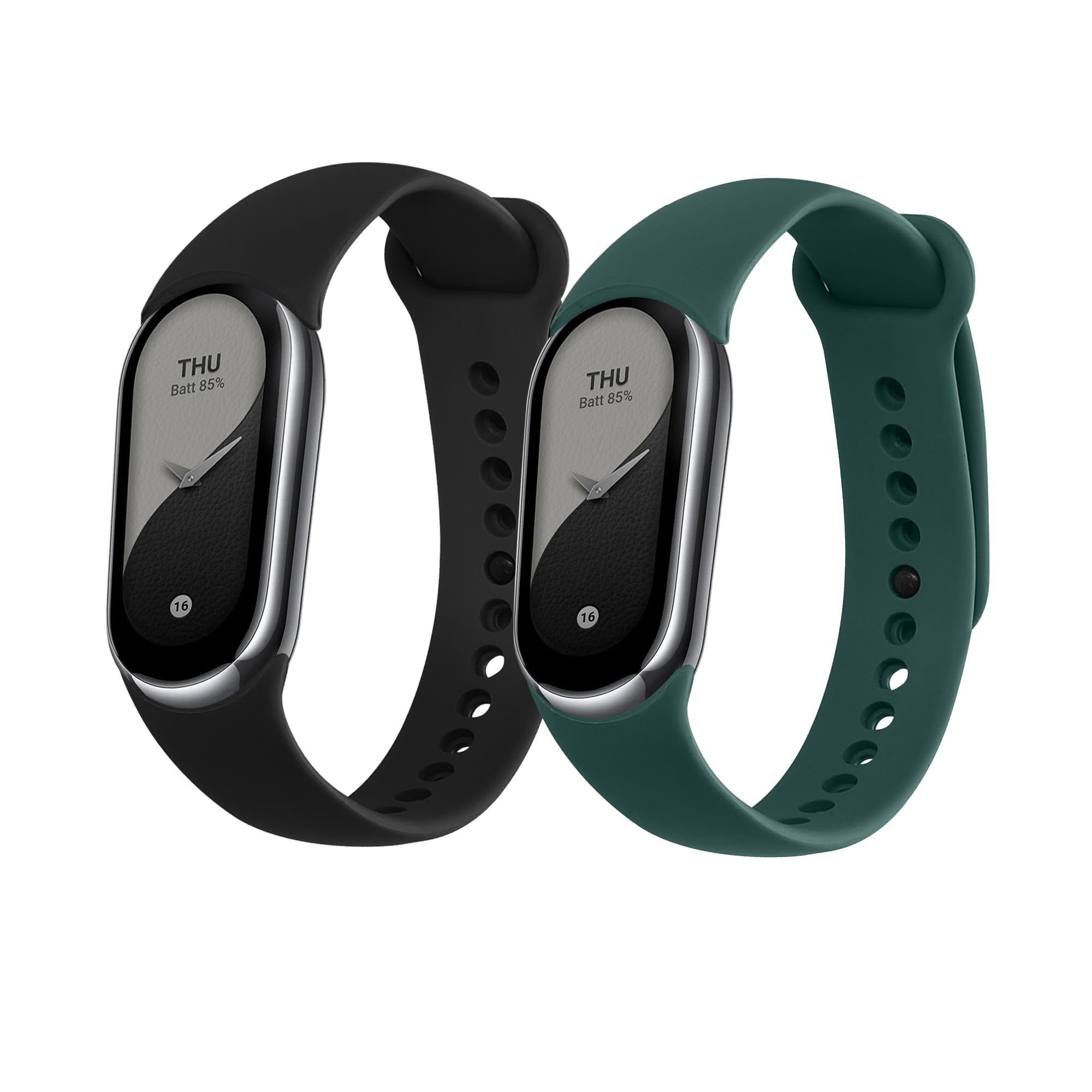 Xiaomi Mi Band 8 Silicone Bracelet - 2 Pack Replacement Fitness Band for Workout & Daily Use