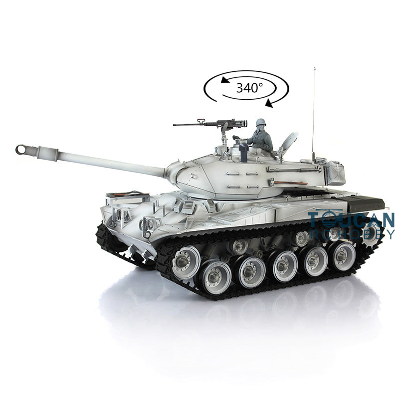2.4Ghz Henglong 1/16 Scale 7.0 Plastic Radio Control Tank - USA Walker Bulldog 3839 RC Military Model with Engine Sound, Smoking Gearbox & Road Wheels - Perfect for Collectors, Battle Simulation & Outdoor Play