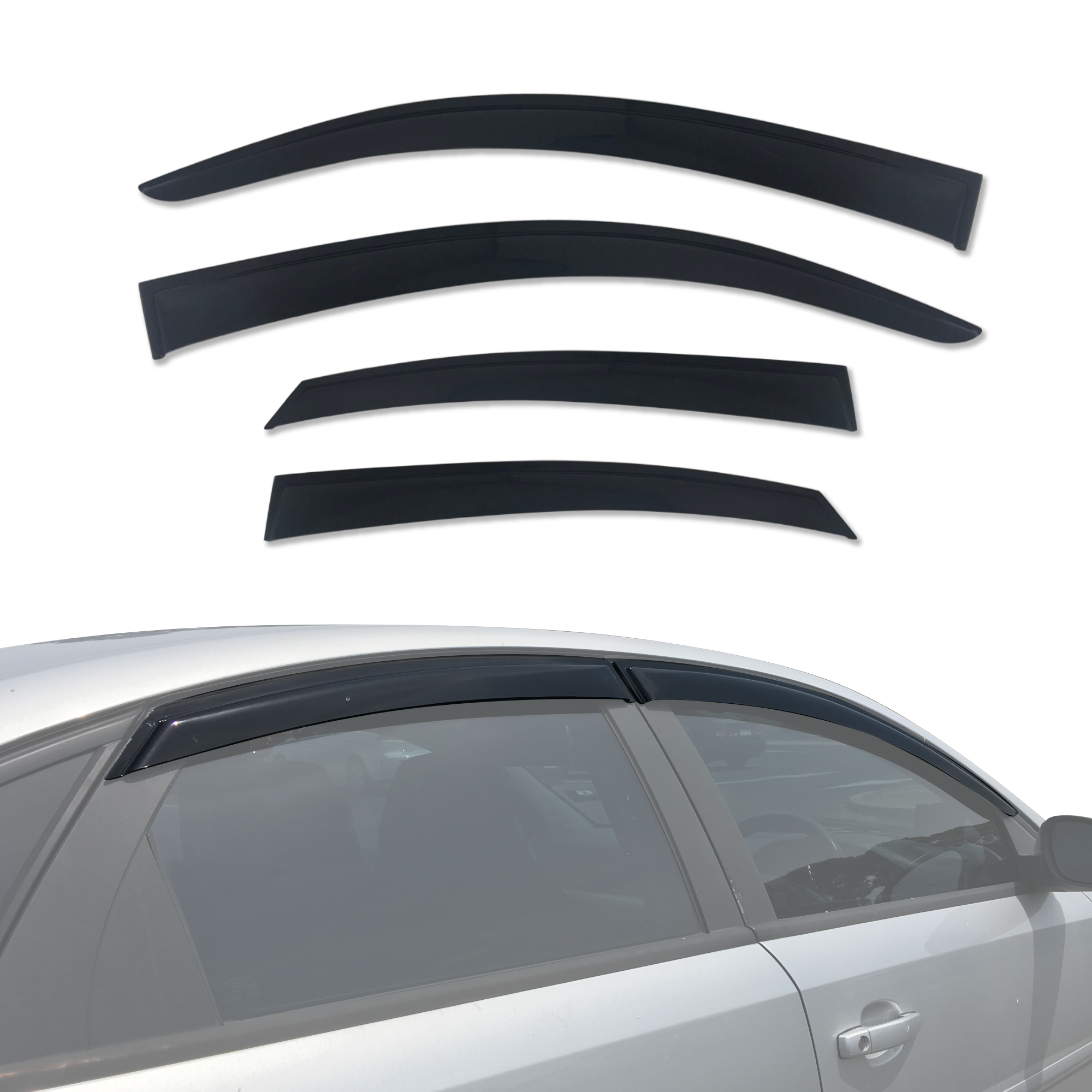 Holden Vectra Sedan 2002-2008 Weather Shields - Car Window Rain Guards & Wind Deflectors for All-Weather Protection (Perfect for Rainy Days & Highway Driving)
