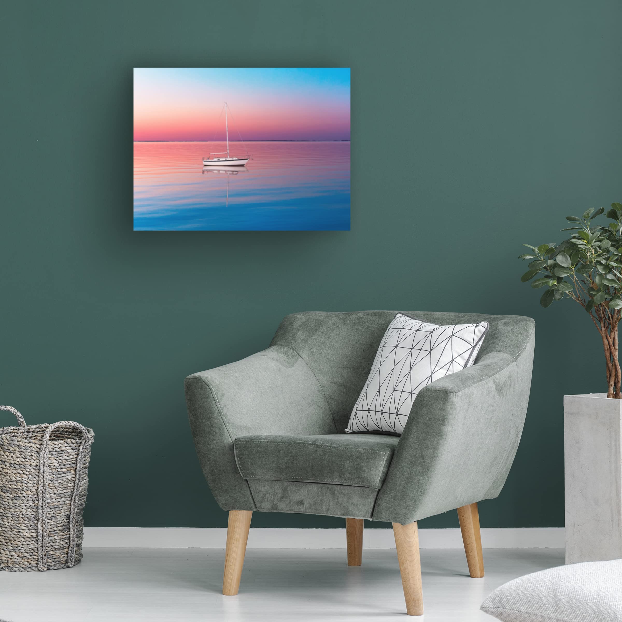 Trademark Fine Art 'Lakescape VI' Canvas Wall Art by James McLoughlin - Stunning Landscape Painting for Living Room, Bedroom & Office Decor