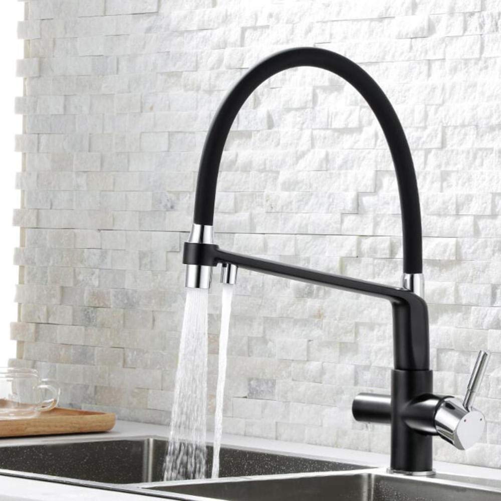 3-Way Brass Kitchen Faucet with Water Filter - Hot & Cold Drinking Water Purifier, 360° Rotation for Direct Use - Perfect for Modern Kitchens & Healthy Hydration
