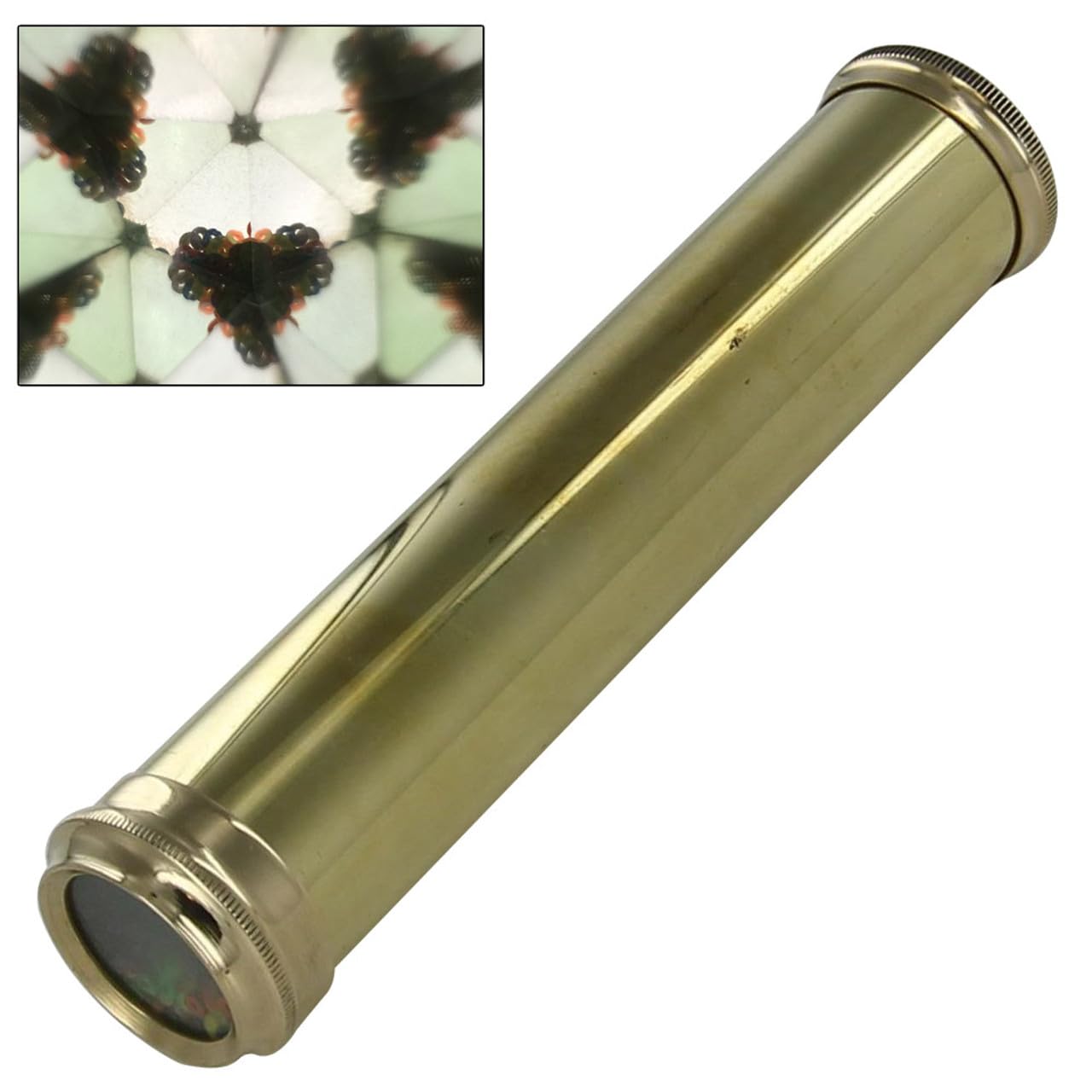 Vintage Brass Kaleidoscope Toy - Mind's Eye Armory Replicas - Unique Home & Office Desk Decor for Adults, Perfect Gift for Collectors & Vintage Enthusiasts | Great for Meditation, Stress Relief & Creative Inspiration