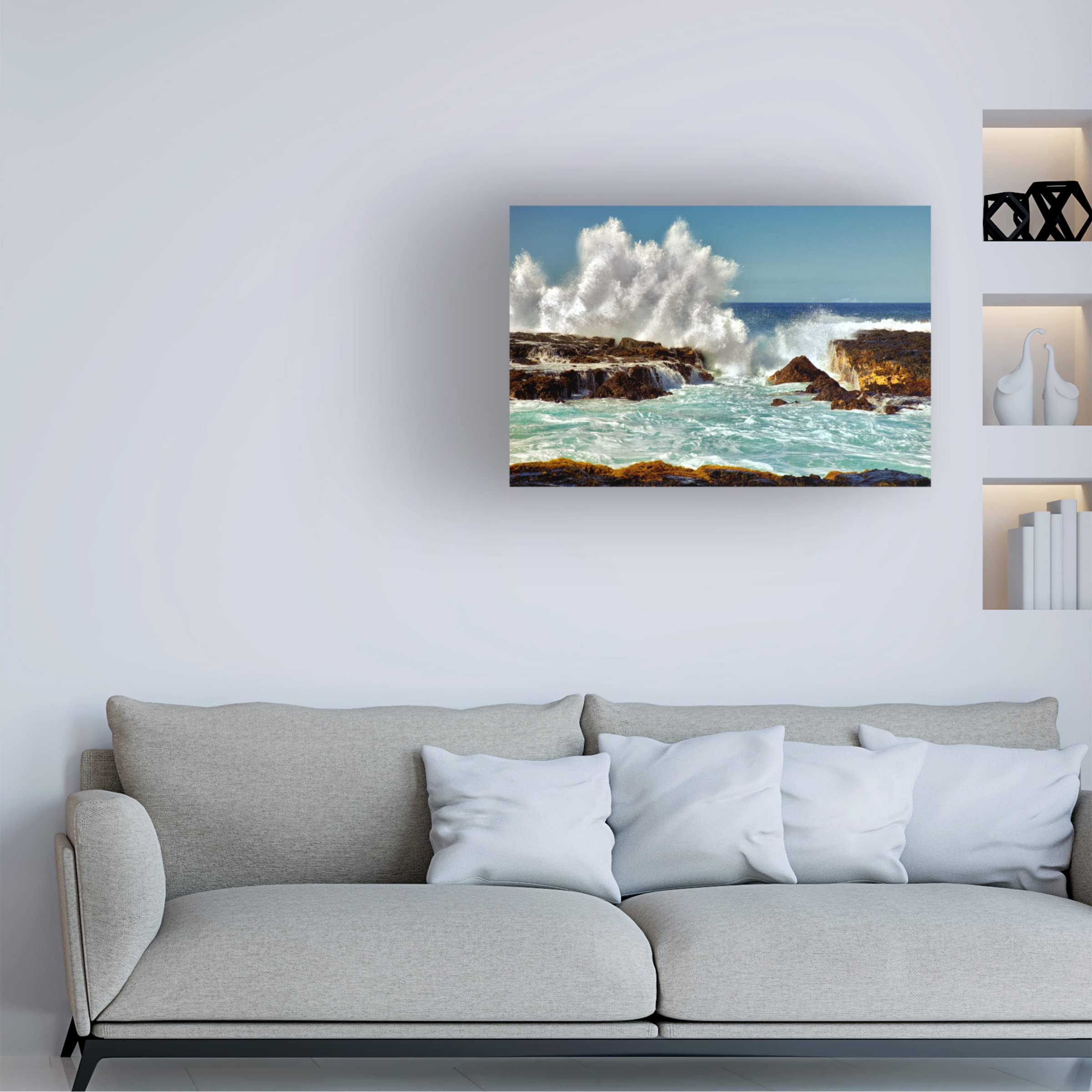 Dennis Frates 'Rocky Coastline 14' Canvas Wall Art Print - Coastal Decor for Living Room, Bedroom & Office - Premium Trademark Fine Art Collection