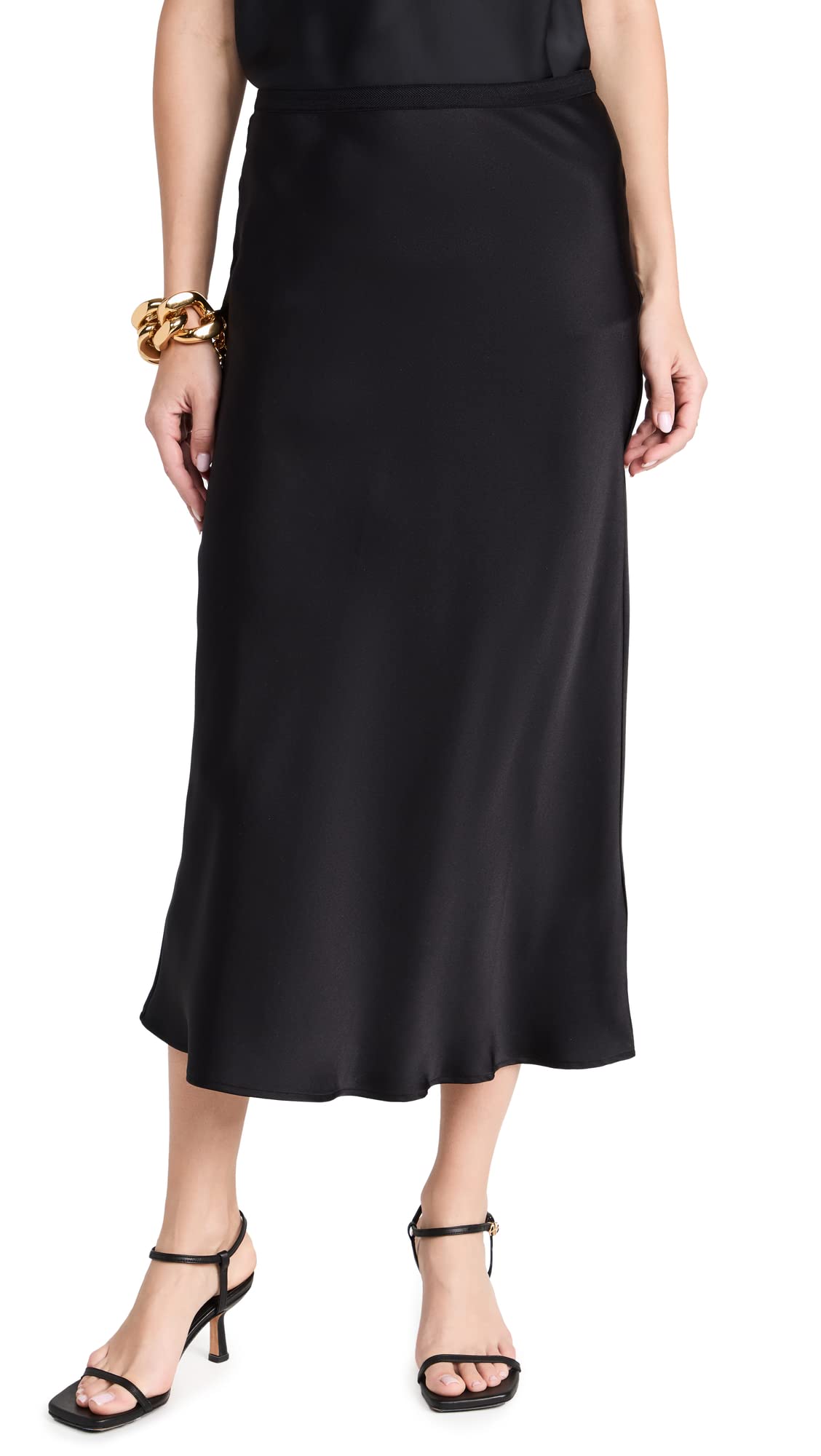 ANINE BING Women's Silk Slip Skirt - Elegant Satin Midi Skirt for Women | Perfect for Date Night, Office Wear & Special Occasions