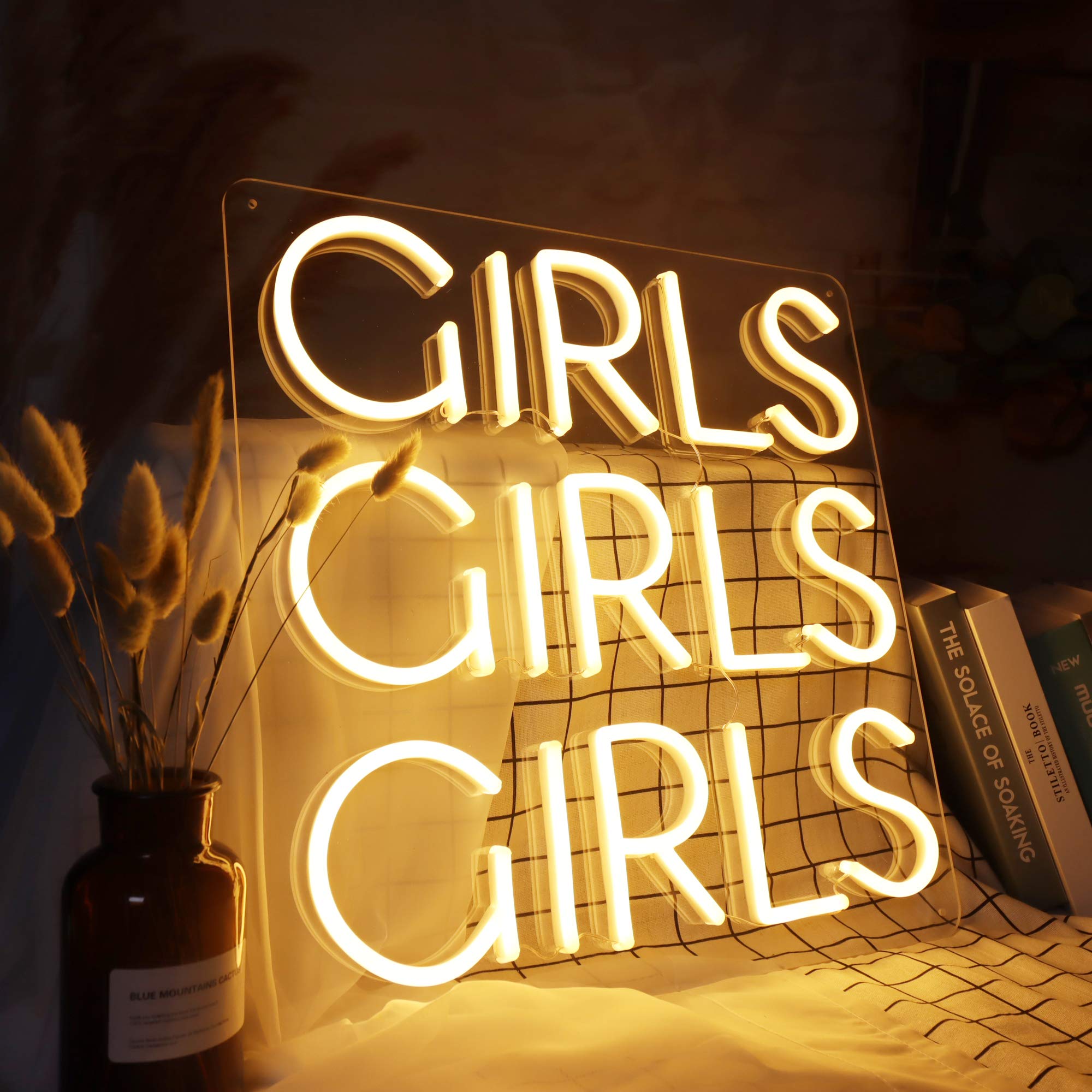 20x20 Inch Neon Signs for Girls - Custom LED Wall Decor for Bedroom, Home Art & Unique Gift Ideas | Perfect for Teen Room Decor, Bachelorette Party & Instagrammable Backgrounds (FIREOCITY-10)