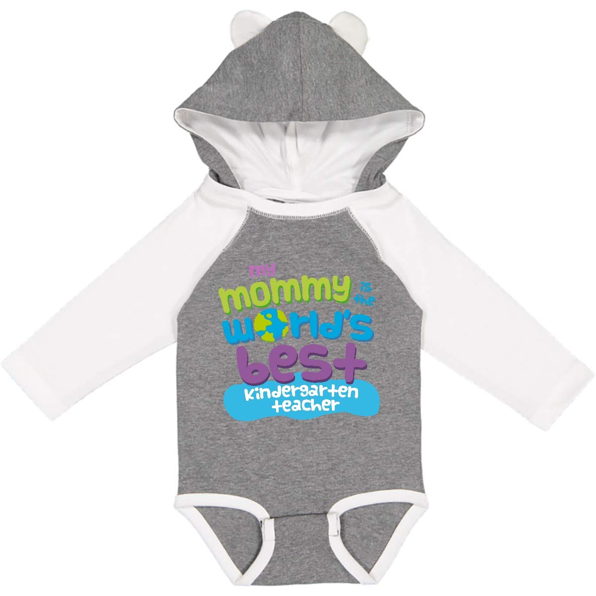 Inktastic Kindergarten Teacher Mom Long Sleeve Creeper - Comfortable & Stylish Teaching Outfit for Educators & Parents - Perfect for Classroom, School Events & Casual Wear