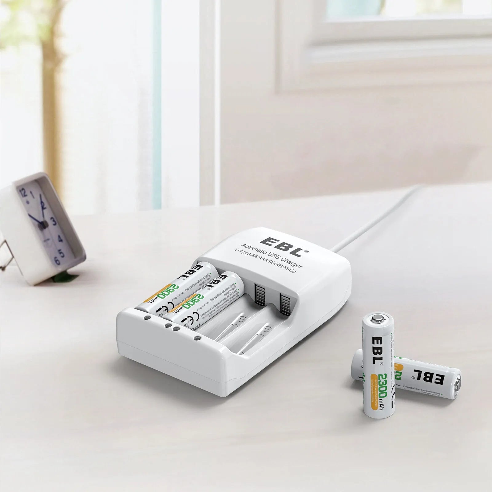 EBL NiMH & Lithium Rechargeable Battery Charger - Fast Charging for AA AAA Batteries | Perfect for Cameras, Toys, Flashlights & Electronics