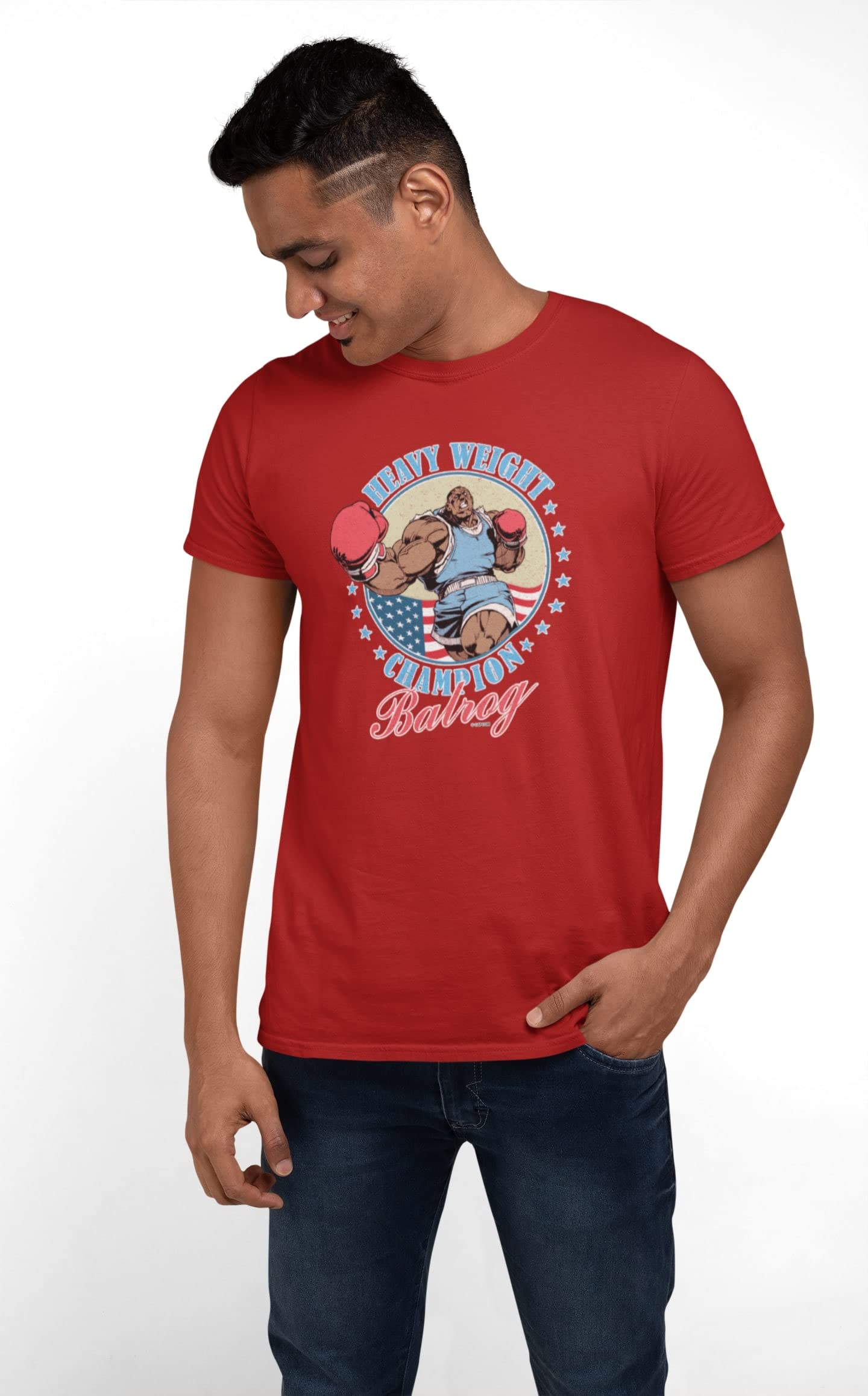 Pop Threads Balrog Street Fighter Graphic T-Shirt for Men - Boxing Champion Video Game Tee | Casual Wear, Gaming Events & Cosplay