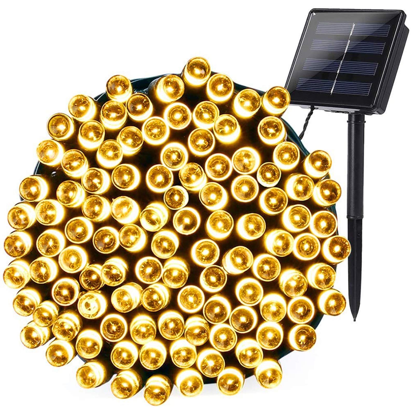 Solar String Lights 200 LED 22M Waterproof Outdoor Fairy Lights - 2 Modes Warm White for Garden, Patio, Halloween & Christmas Decor - Perfect for Backyard, Wedding, Party & Holiday Lighting