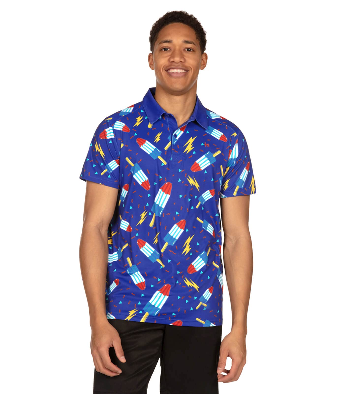 Performance Athletic Fit Men's Golf Polo Shirts - Moisture Wicking Stretch Fabric by Tipsy Elves | Perfect for Golf Courses, Casual Wear & Outdoor Activities