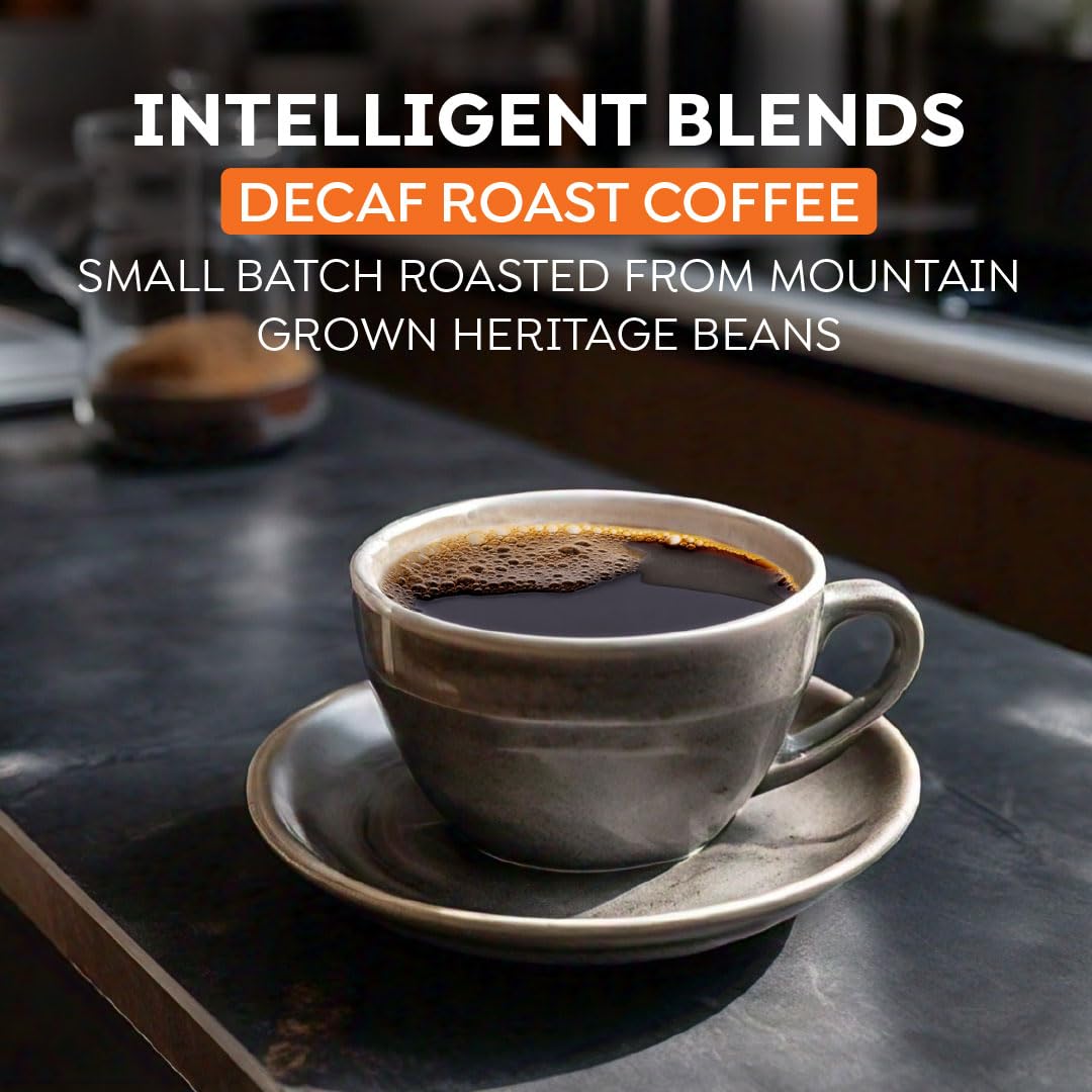 Intelligent Blends Decaf Dark Roast Coffee Pods - 100 Count Recyclable K-Cups, 100% Arabica Coffee, Keurig Compatible Single Serve Pods | Perfect for Home, Office & Coffee Lovers