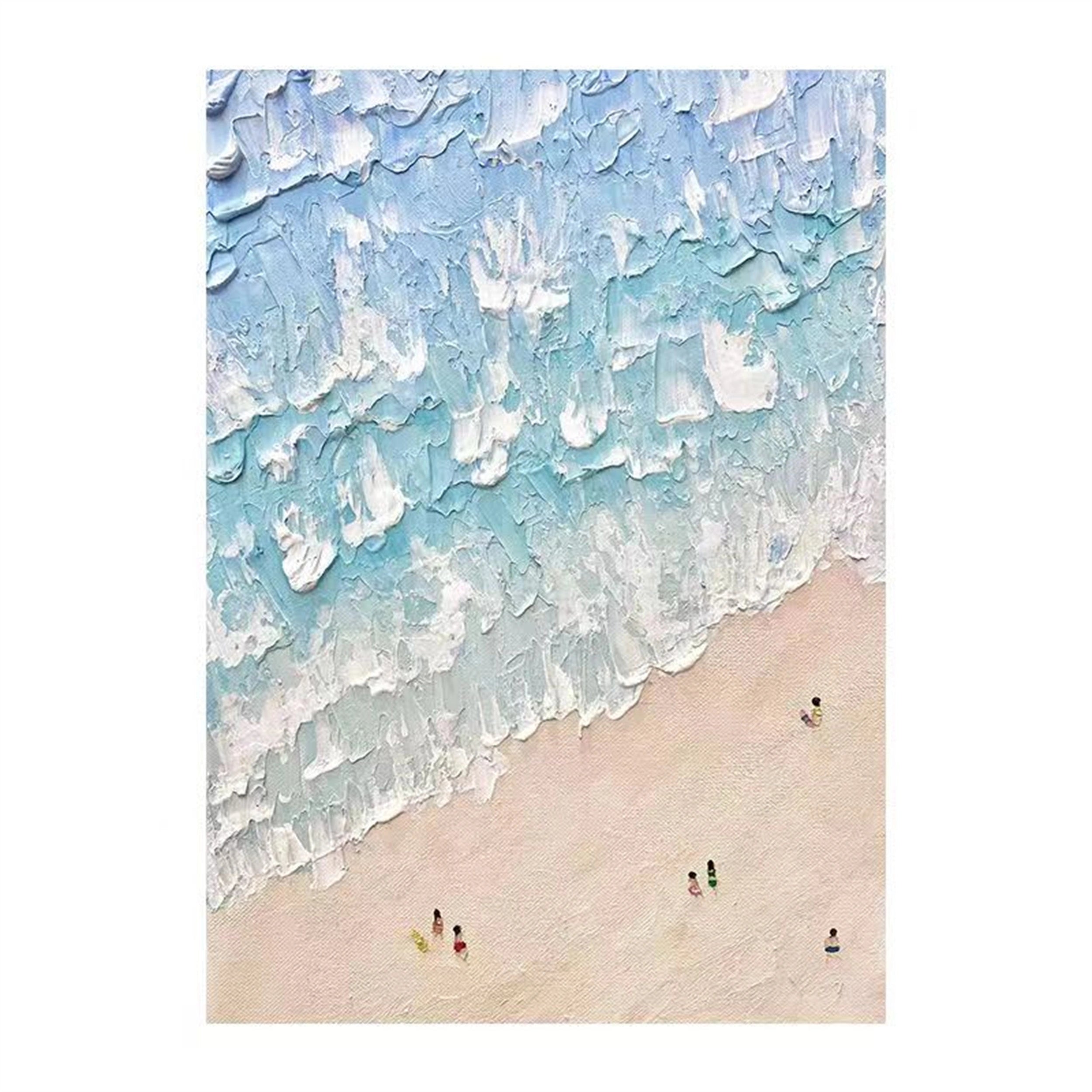 Ocean and Sky Painting #OS 043 - Handmade Canvas Wall Art for Living Room, Bedroom & Office Decor - Coastal Landscape Artwork for Home & Commercial Spaces