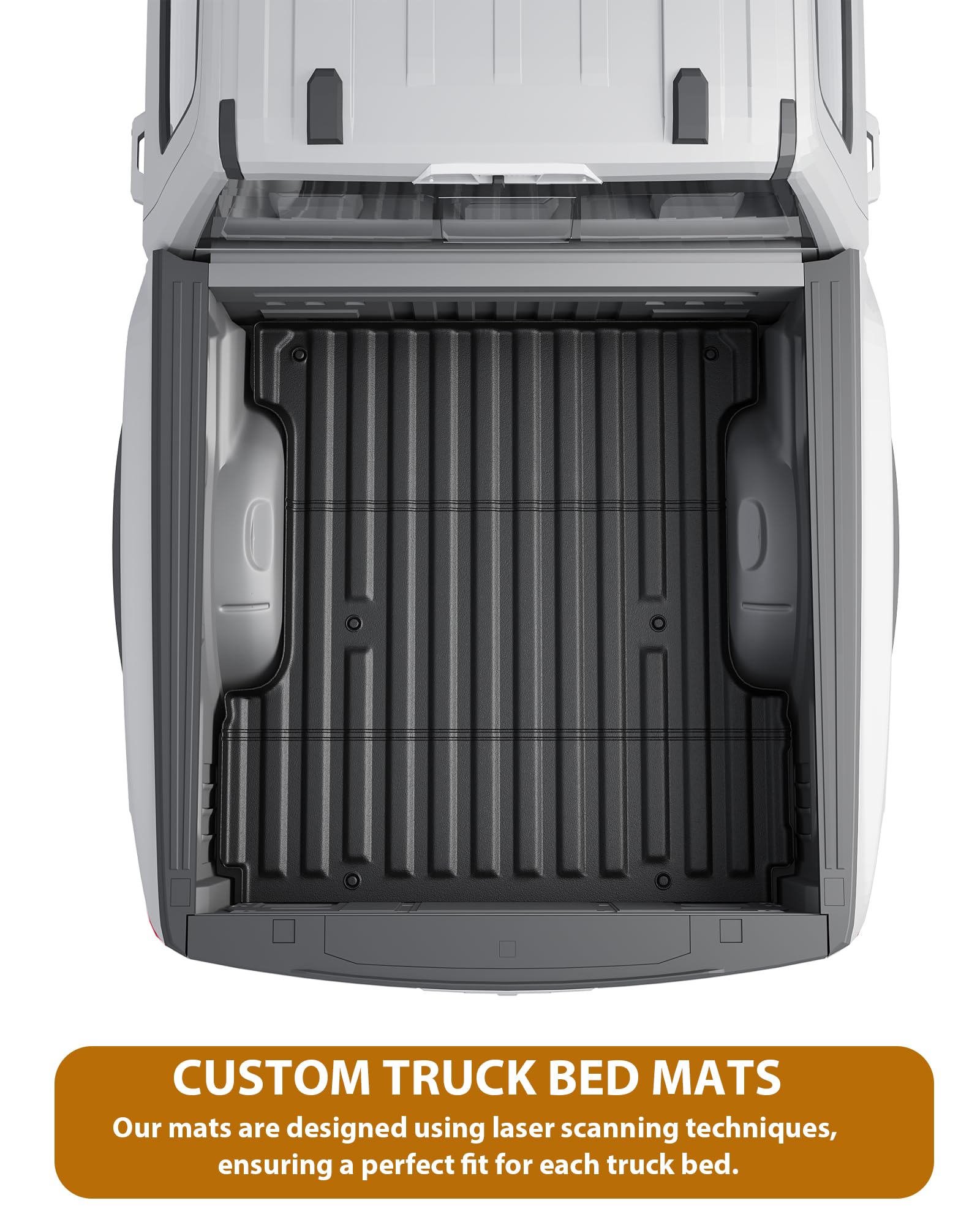 Heavy Duty Truck Bed Mat for 2017-2025 Ford F250 F350 F450 Super Duty 6.75ft Bed | All-Weather TPE Bed Liner | Non-Slip Cargo Protection | Perfect for Hauling, Camping & Work Site Use