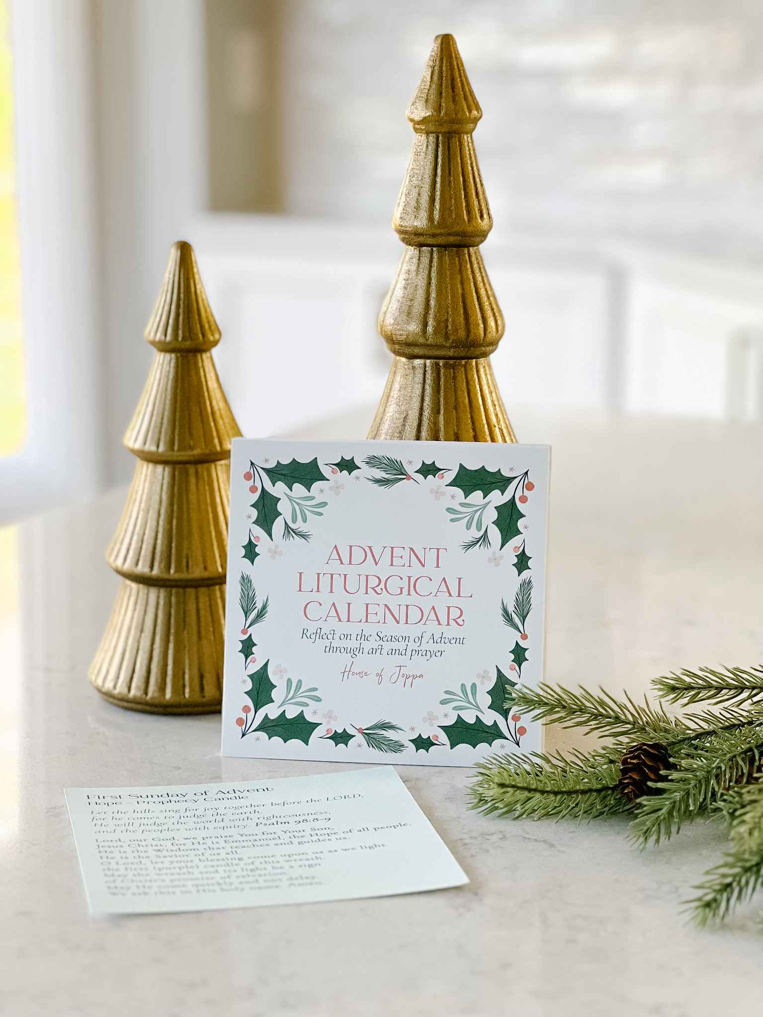 Advent Liturgical Calendar - Countdown to Christmas with Daily Scripture Readings & Prayers - Perfect for Home, Church & Family Devotions