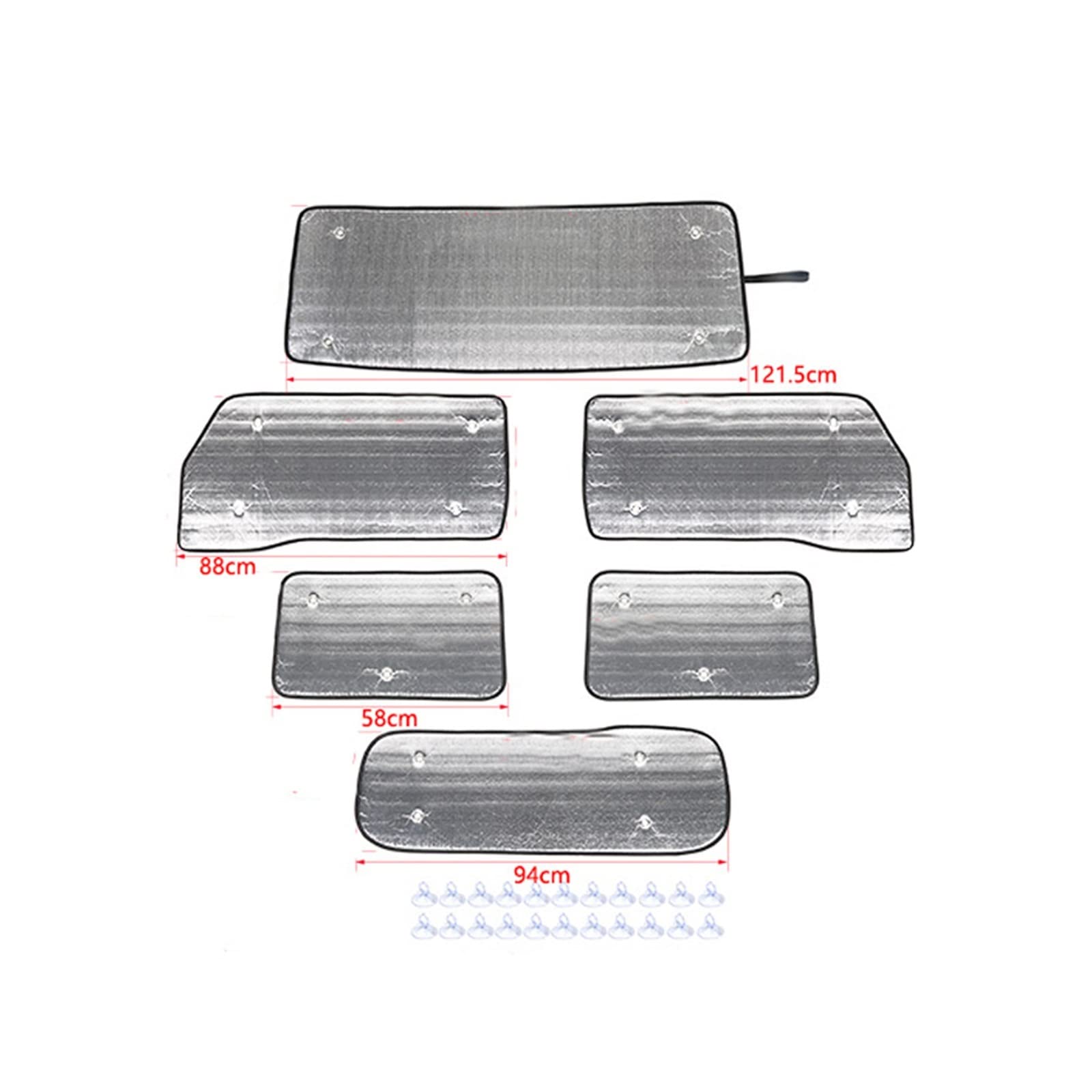 DXBO Car Visor Sun Shade - Universal Fit Windshield Sunshade for Suzuki Jimny 2019 & Newer Models - UV Protection & Heat Blocking Car Accessories (Set of 2) - Perfect for Summer Parking & Road Trips