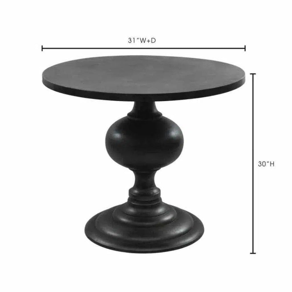 35 Inch Black Retro Dining Table - Perfect for Small Spaces, Kitchens, and Modern Farmhouse Decor