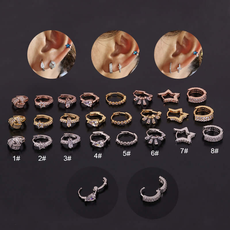 18K Gold Cartilage Small Hoop Earrings for Women - Minimalist Tiny Hoops for Helix, Tragus, Conch Piercing - Dainty Everyday Jewelry for Work, Date Night & Special Occasions