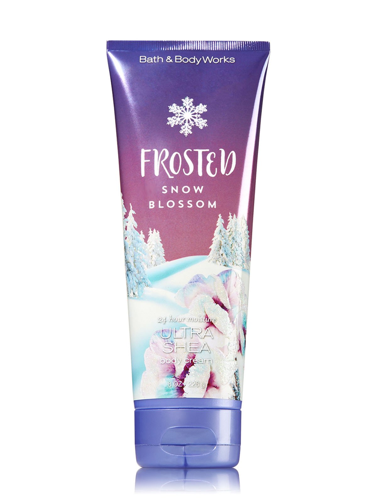 Bath & Body Works Frosted Snow Blossom Ultra Shea Body Cream - 8 oz | Deep Moisturizing Winter Hand & Body Lotion for Dry Skin | Perfect for Holiday Gifts & Self-Care Routine