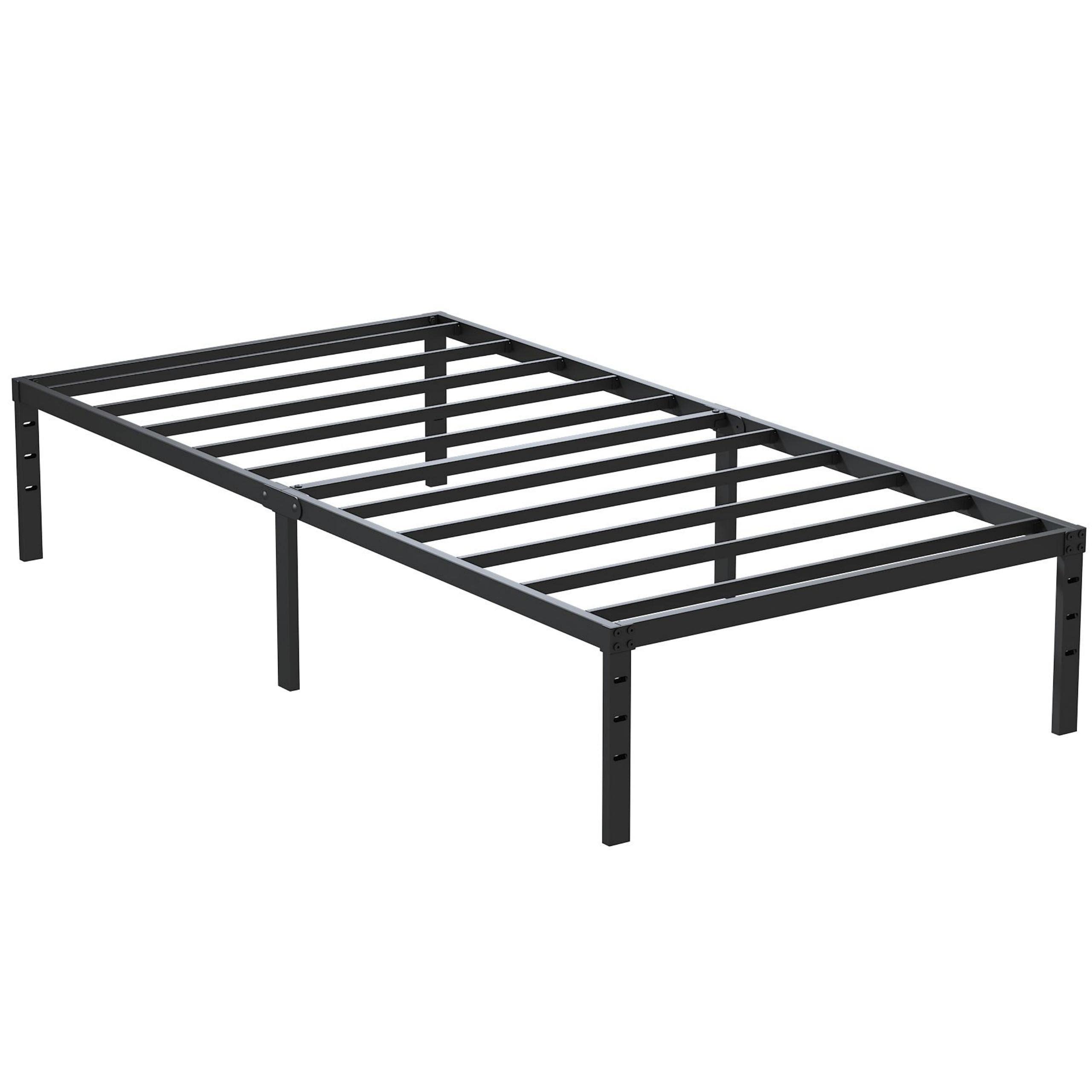 Heavy Duty 14 Inch Twin XL Metal Platform Bed Frame - No Box Spring Needed, Supports Up to 2500 lbs, Easy Assembly, Noise Free, Black - Perfect for Dorm Rooms, Guest Beds & Small Spaces