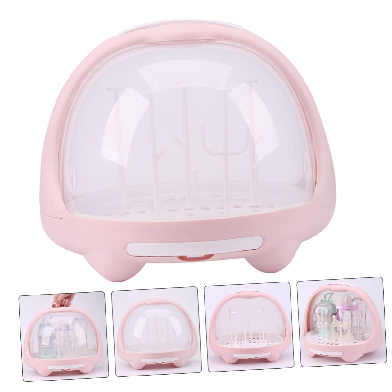 Toyvian 13L Baby Bottle Drying Rack Cover - BPA-Free Bottle Organizer & Storage Box for Boys and Girls | Perfect for Nursery, Kitchen Countertop & Travel Baby Essentials Organization