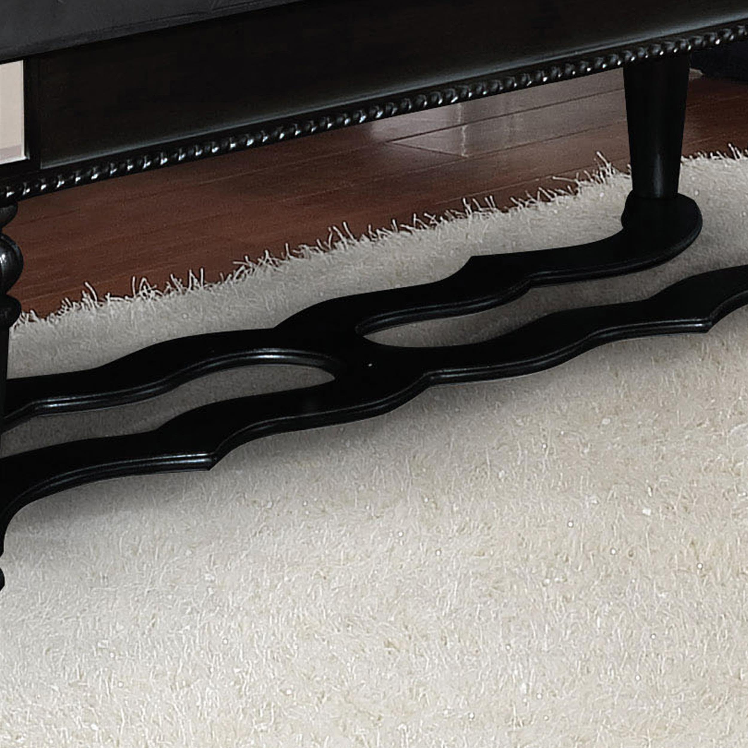Furniture of America Viktoria Traditional Wood Tufted Bedroom Bench in Black - Elegant Seating for Bedroom, Living Room & Entryway - Perfect for Home Decor & Extra Seating