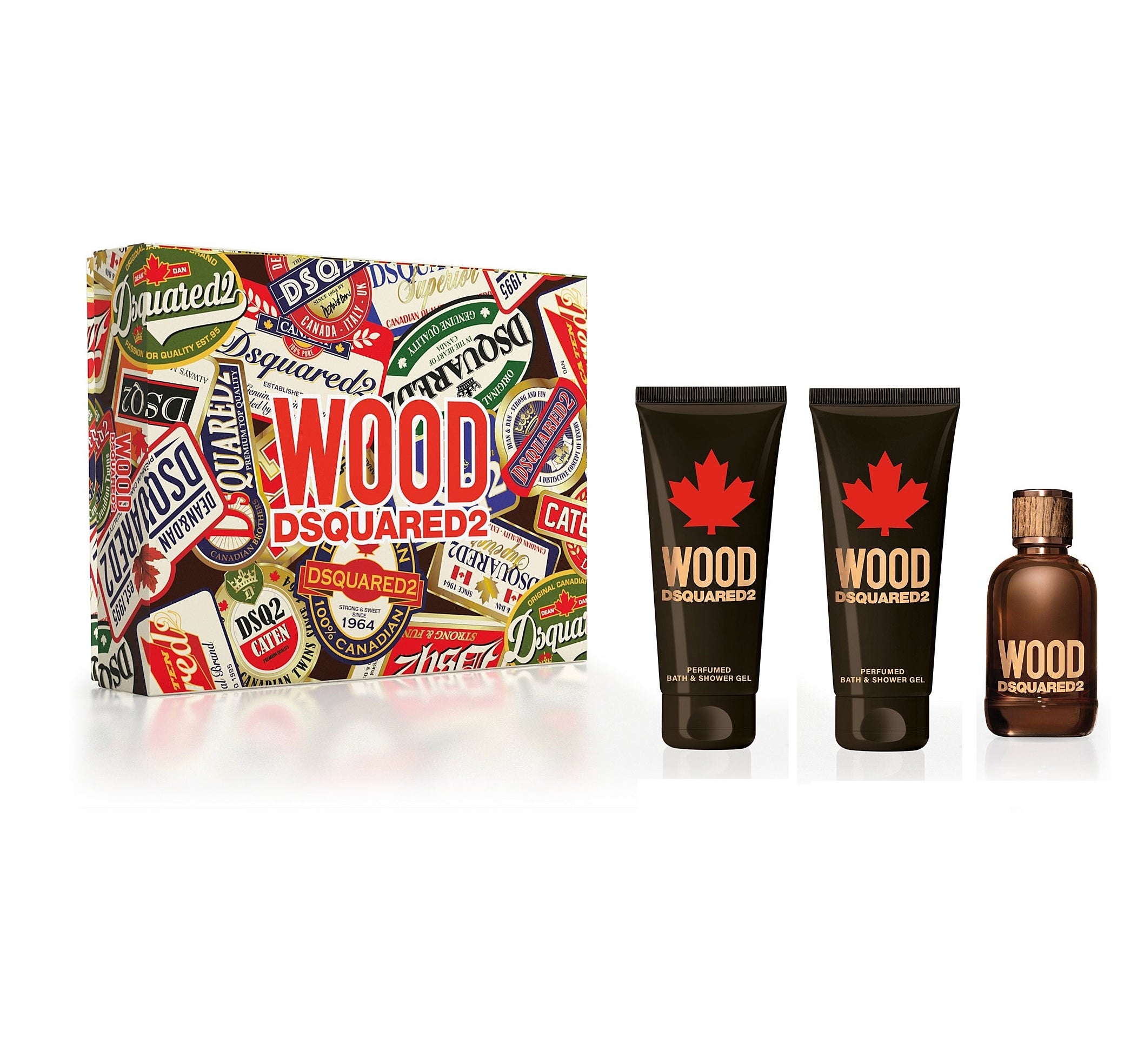 DSquared2 Wood Men's Fragrance Gift Set - 50ML EDT Spray, 50ML After Shave Balm & 50ML Shower Gel - Perfect for Gifts, Holidays & Special Occasions