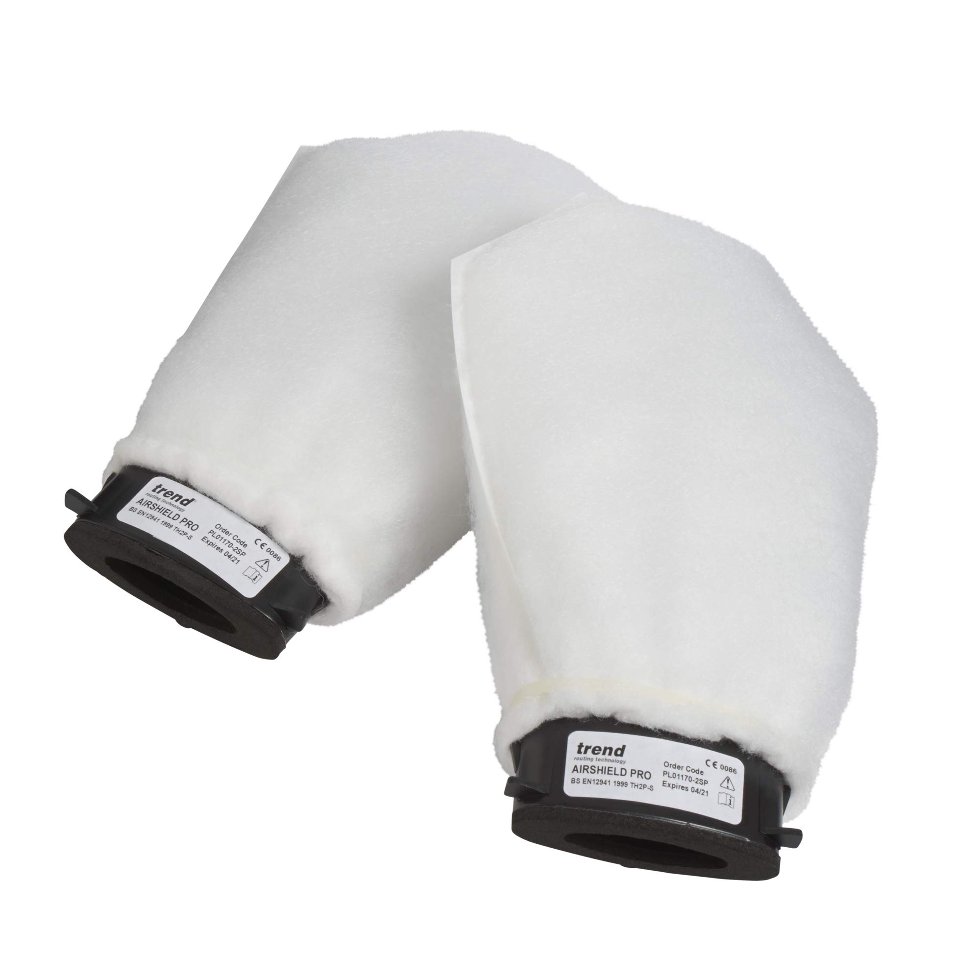 Trend Airshield Pro (AIR/PRO) Replacement Air Filters - 2 Pack for Dust Mask & Face Shield, Compatible with AIR/P/1 - Perfect for Woodworking, Painting & DIY Projects