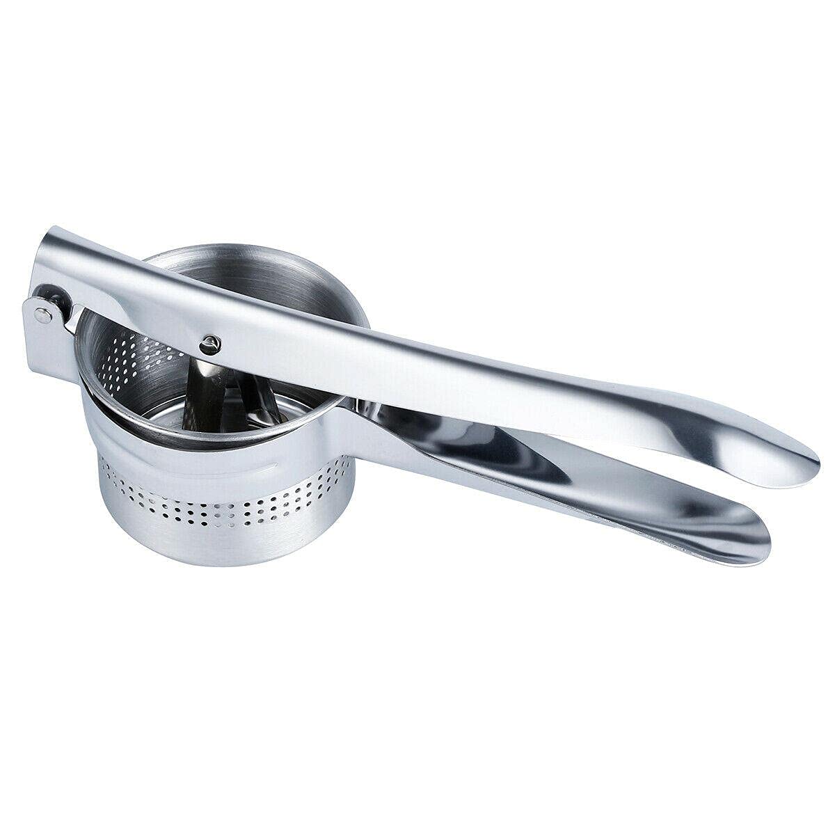 BouboboP Stainless Steel Potato Masher & Ricer - Heavy Duty Kitchen Tool for Mashing Potatoes, Pureeing Fruits & Vegetables - Perfect for Mashed Potatoes, Baby Food & Smoothies