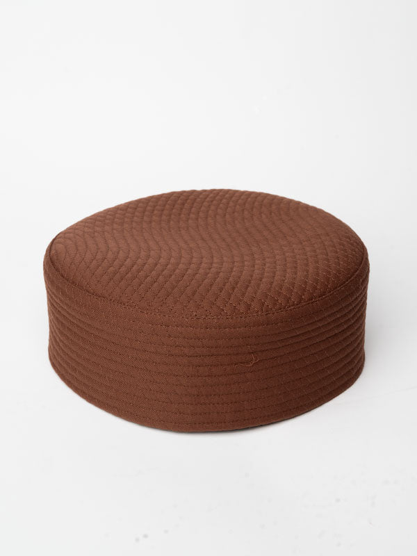Premium Blended Brown Cap by J. Junaid Jamshed - Stylish Islamic Prayer Hat for Men - Perfect for Daily Salah, Mosque Visits & Religious Ceremonies