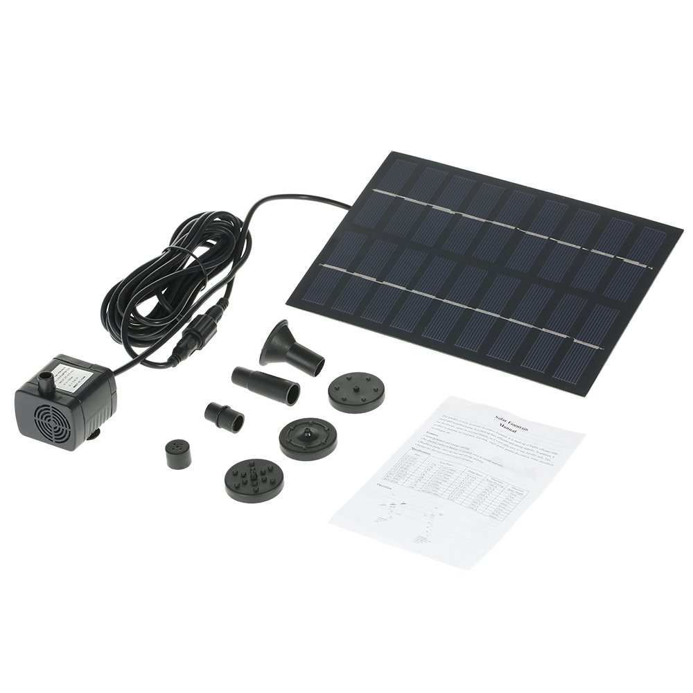 Maizoon Solar Fountain with Panel Water Pump - Outdoor Bird Bath Solar Kit for Small Pond, Garden, Patio & Fish Tank | Perfect for Backyard Decor, Bird Attraction & Water Feature Enhancement