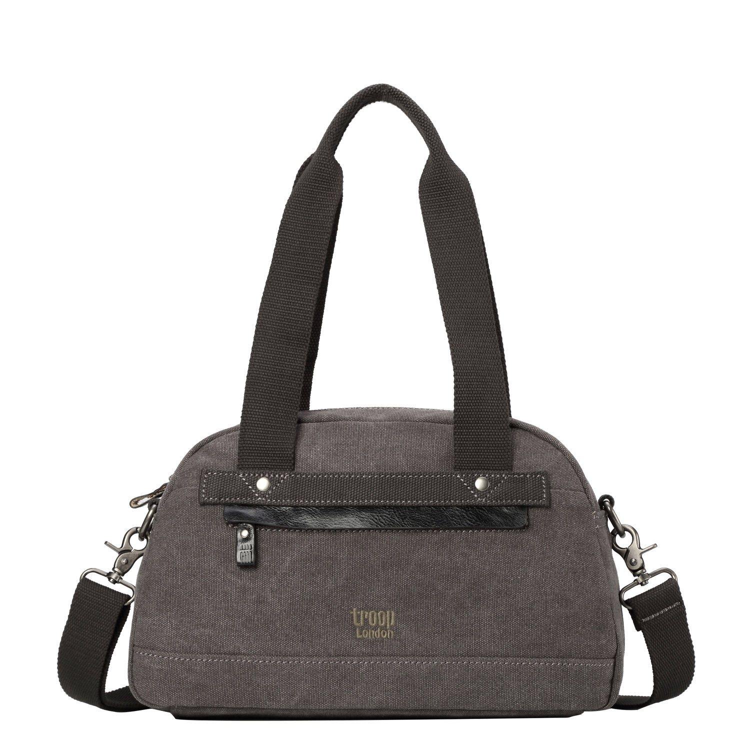 TRP0507 Troop London Classic Canvas Shoulder Bag for Men & Women - Durable Casual Messenger Bag for Travel, Work & Everyday Use
