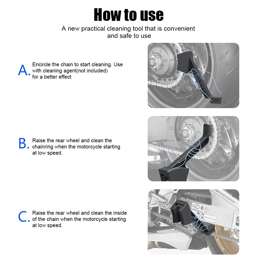 Premium Bike Chain Cleaner & Bicycle Cleaning Brush Kit - Dual Head Design for Effective Chain Maintenance - Ideal for Cycling Bikes & Motorcycles - Perfect for Road Bikes, Mountain Bikes & Motorcycle Maintenance