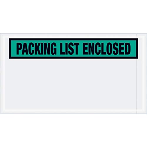 TapePlanet Colored Packing List Envelopes 5.5 x 10 Inches - 1000 Green Panel Face Envelopes per Case | Ideal for Shipping, Mailing & Business Documentation