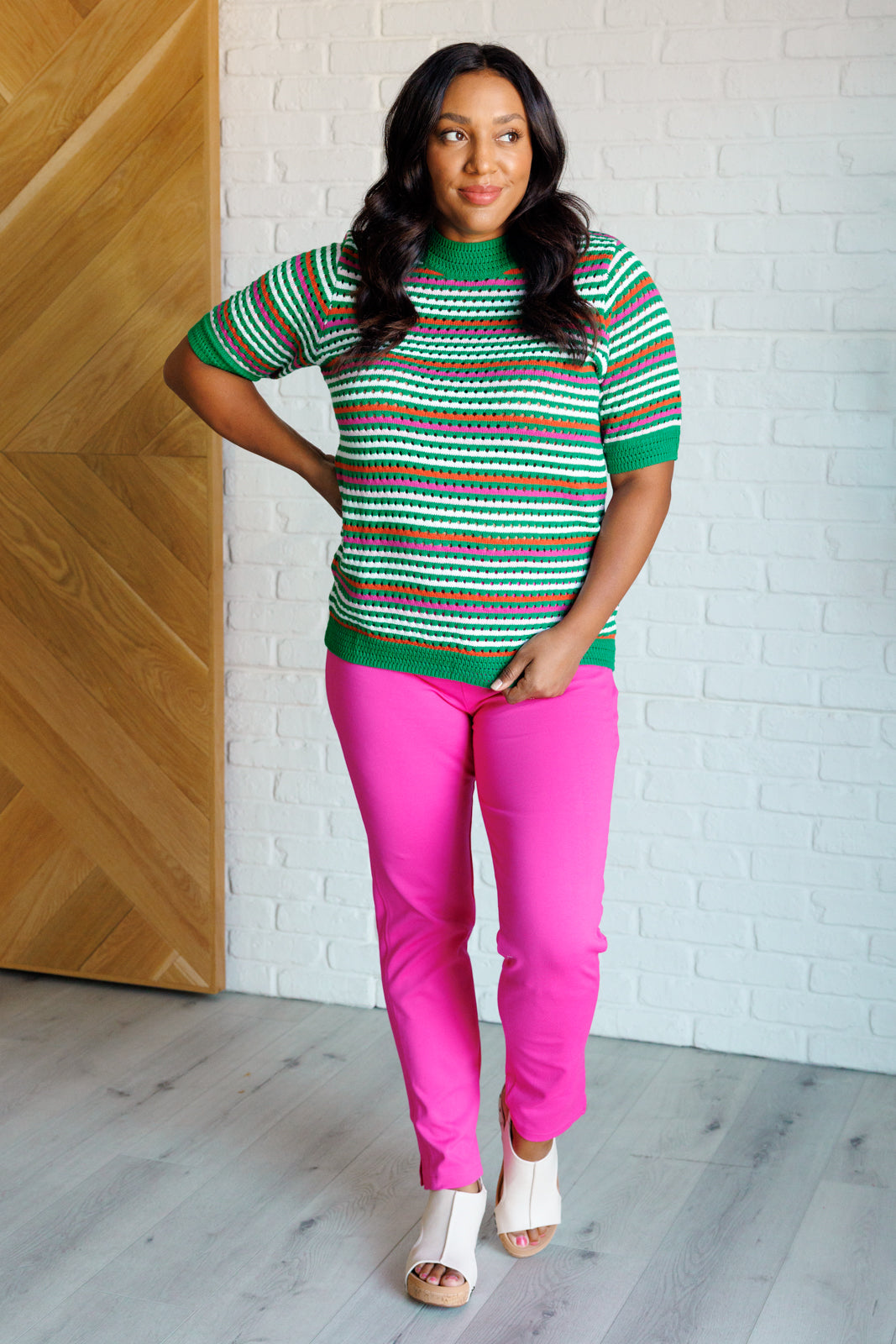 Stylish Striped Knit Top for Women - Trendy Casual & Layering Essential - Perfect for Dates, Work, and Weekend Outfits